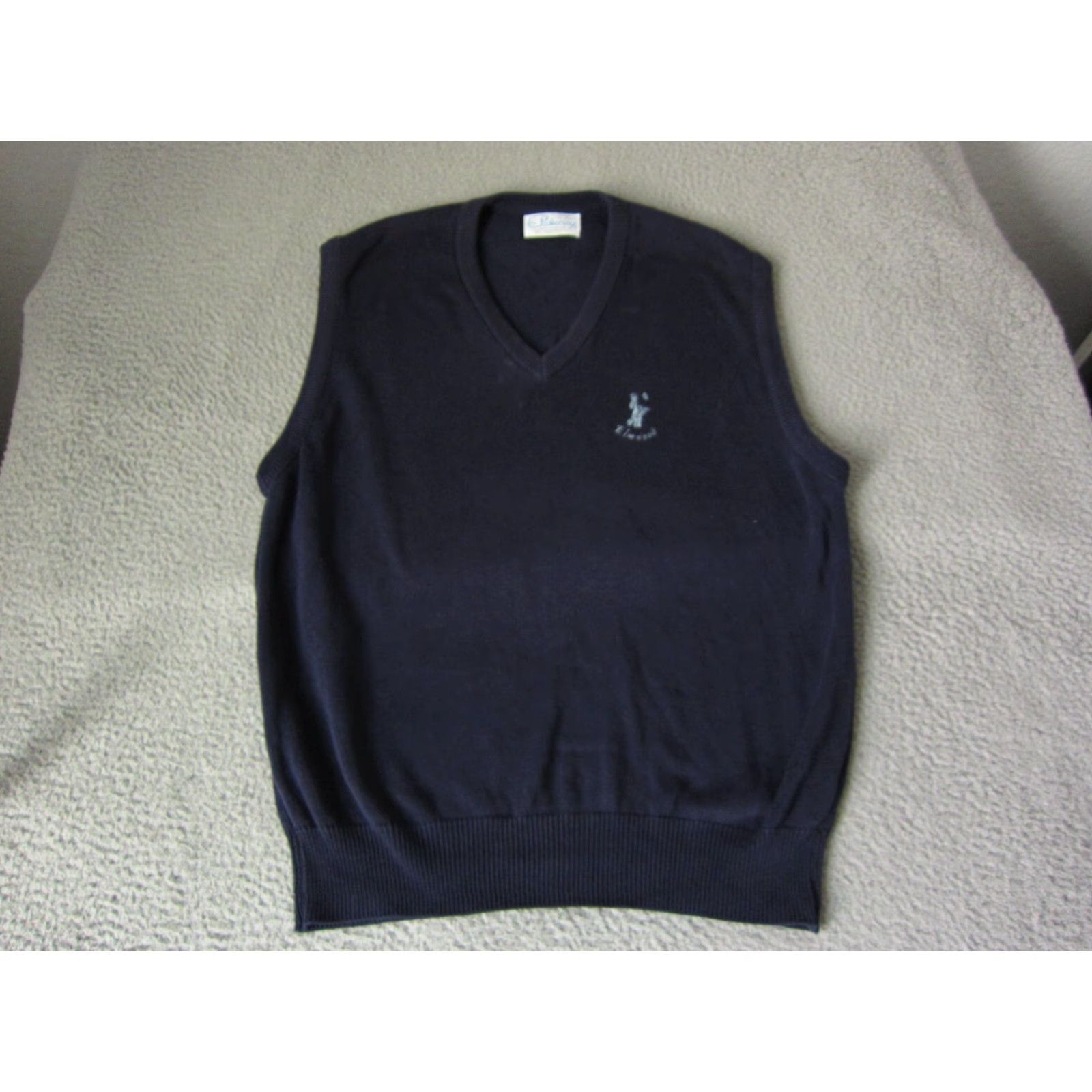 Vintage VINTAGE Pickering Sweater Vest Mens Regular Blue Knit Cotton Golf L Neckline V-Neck Size L Size US L / EU 52-54 / 3 - 2 Thumbnail