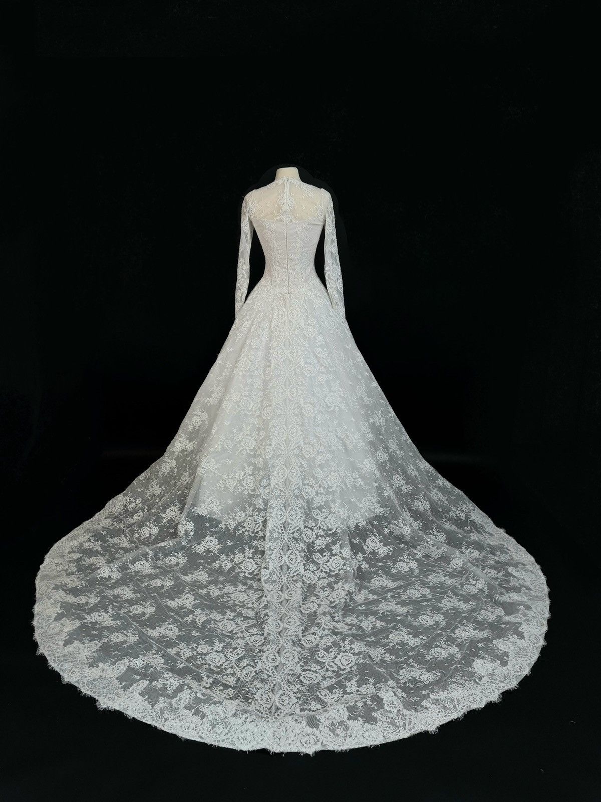 Other Preloved US 8-10 Anna Augusta French Corded Lace Bridal Gown Size L / US 10 / IT 46 - 9 Thumbnail