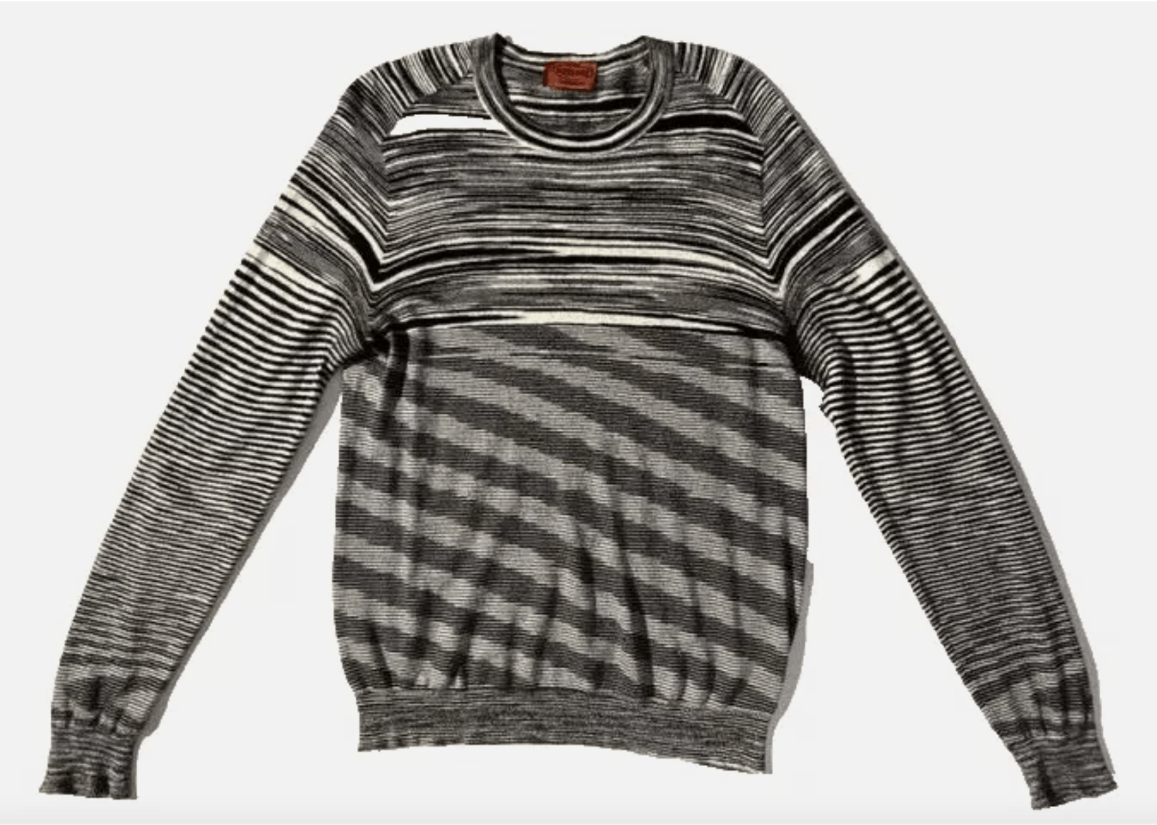 Missoni MISSONI Mens Cashmere Black Grey Space Dye Sweater Size US M / EU 48-50 / 2 - 2 Thumbnail