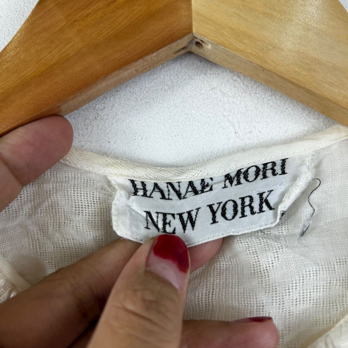 Hanae Mori Vintage Hanae Mori New York Ruffled Collar Sheer White Blous Size S / US 4 / IT 40 - 2 Thumbnail