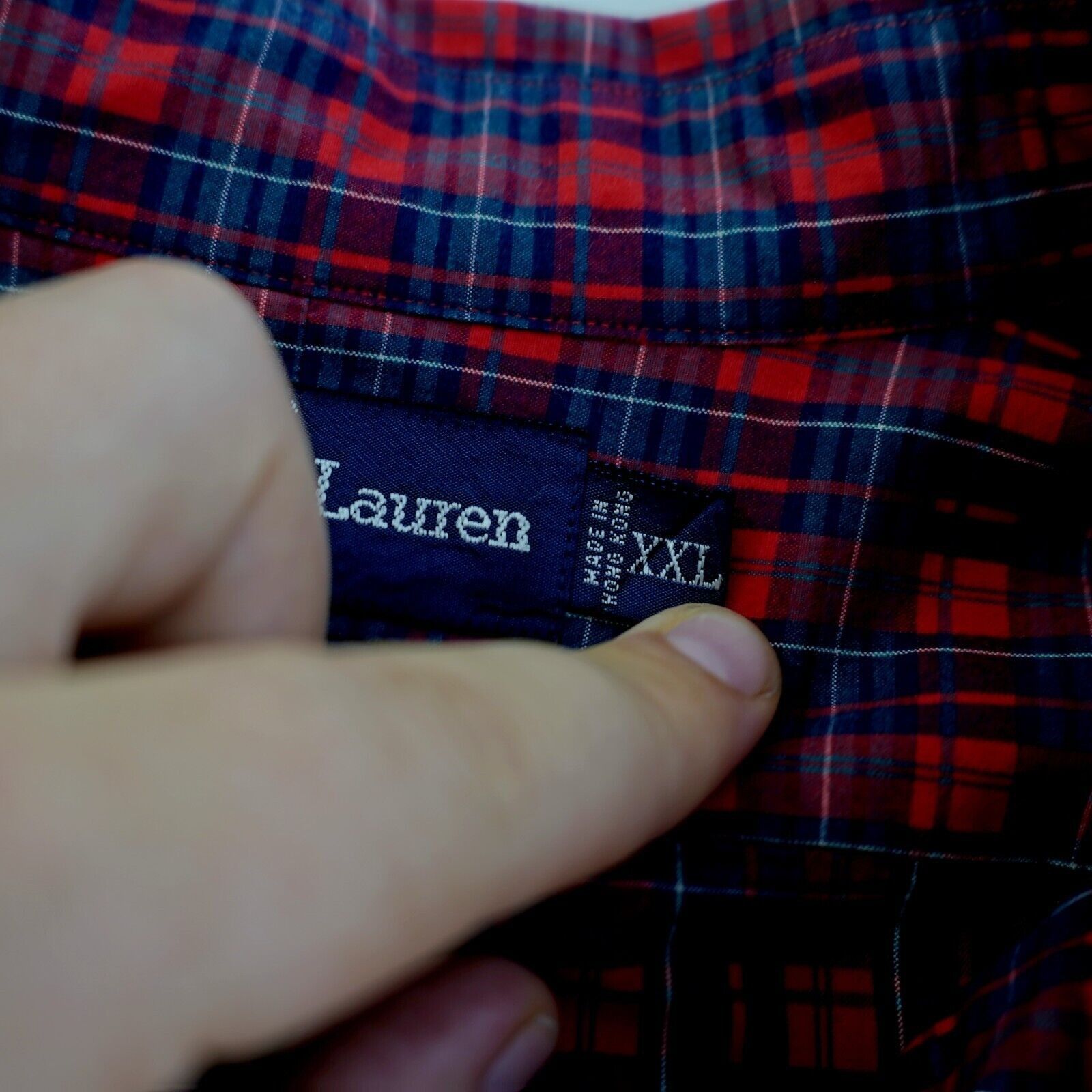 Ralph Lauren Ralph Lauren Blake 2XL Black Two Ply Cotton Plaid Red Green Size US XXL / EU 58 / 5 - 10 Thumbnail