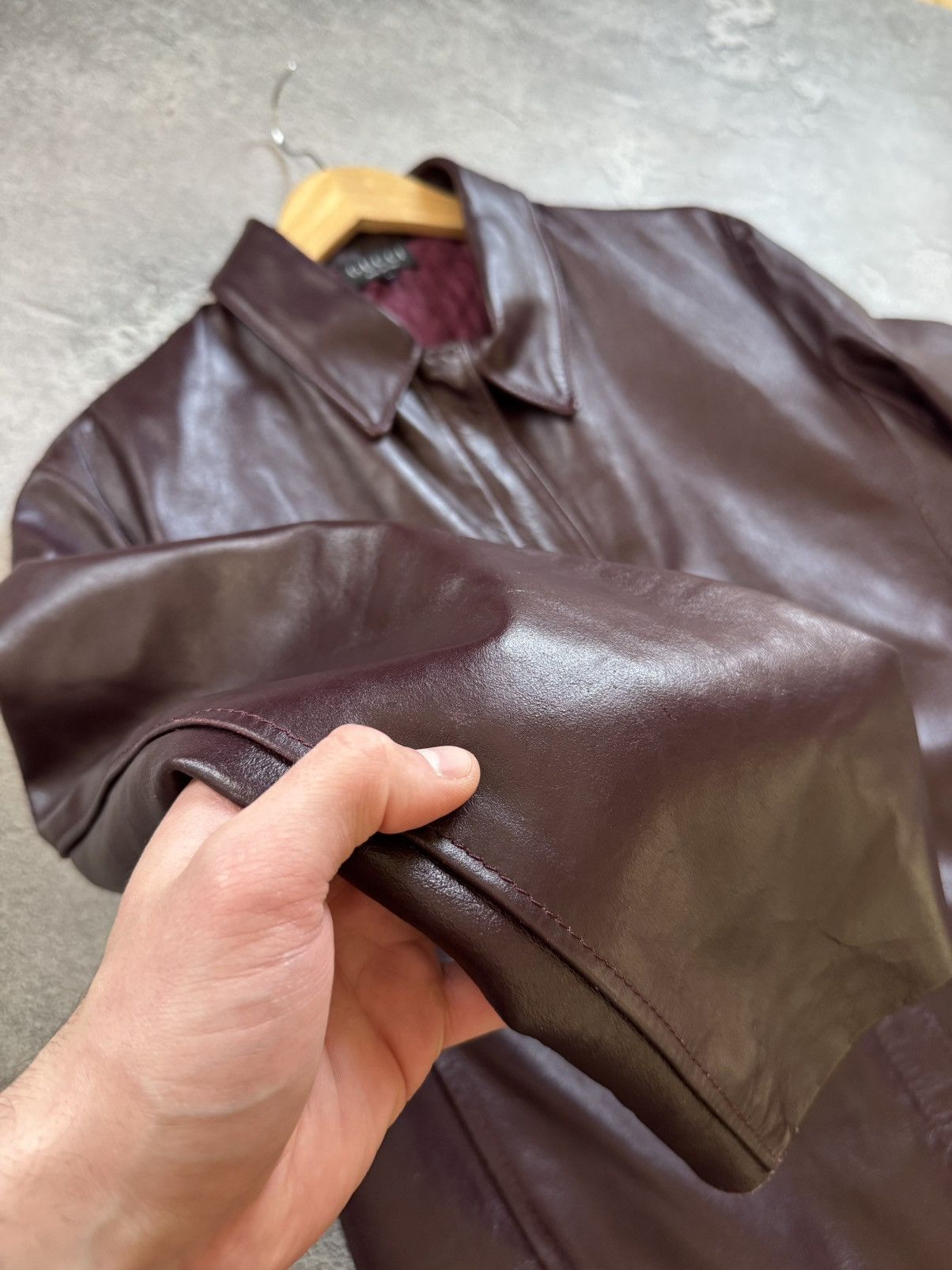 Gucci Gucci 46size retro vintage leather coat zip jacket 90s Size L / US 10 / IT 46 - 23 Thumbnail