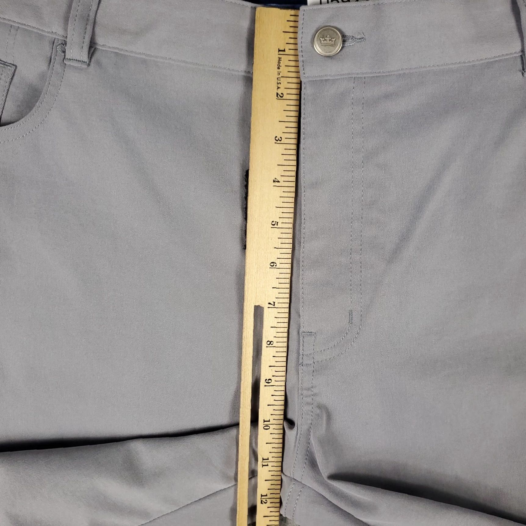 Peter Millar Peter Millar Gray Chino Pants Mens 40x27 5-Pocket Regular Fit Microfiber Size US 40 / EU 56 - 4 Thumbnail