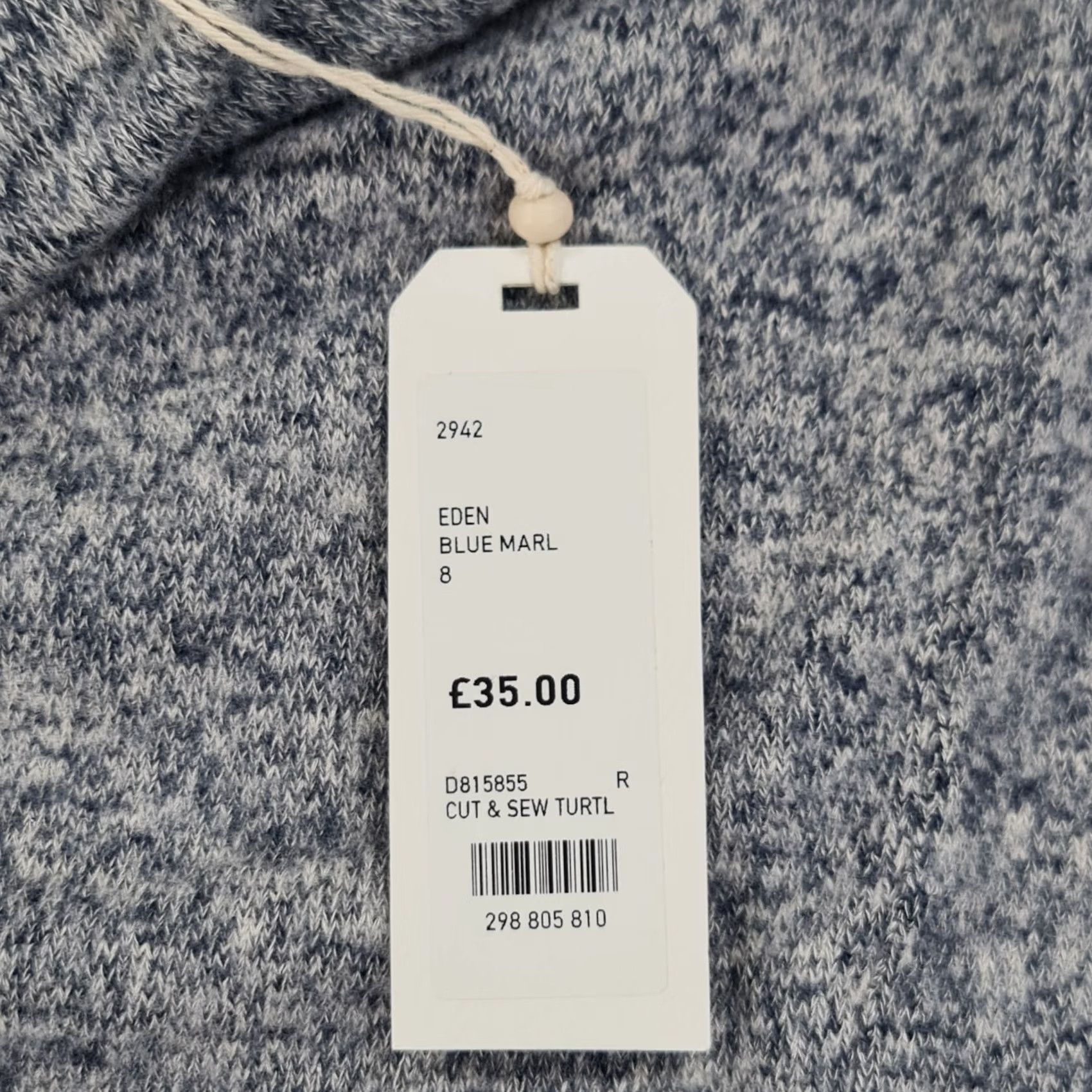 Vintage Maison De Nimes Jumper Blue 8 UK Womens Turtle Neck Cosy Soft Knit Asymmetric Pullover Size M / US 6-8 / IT 42-44 - 4 Thumbnail