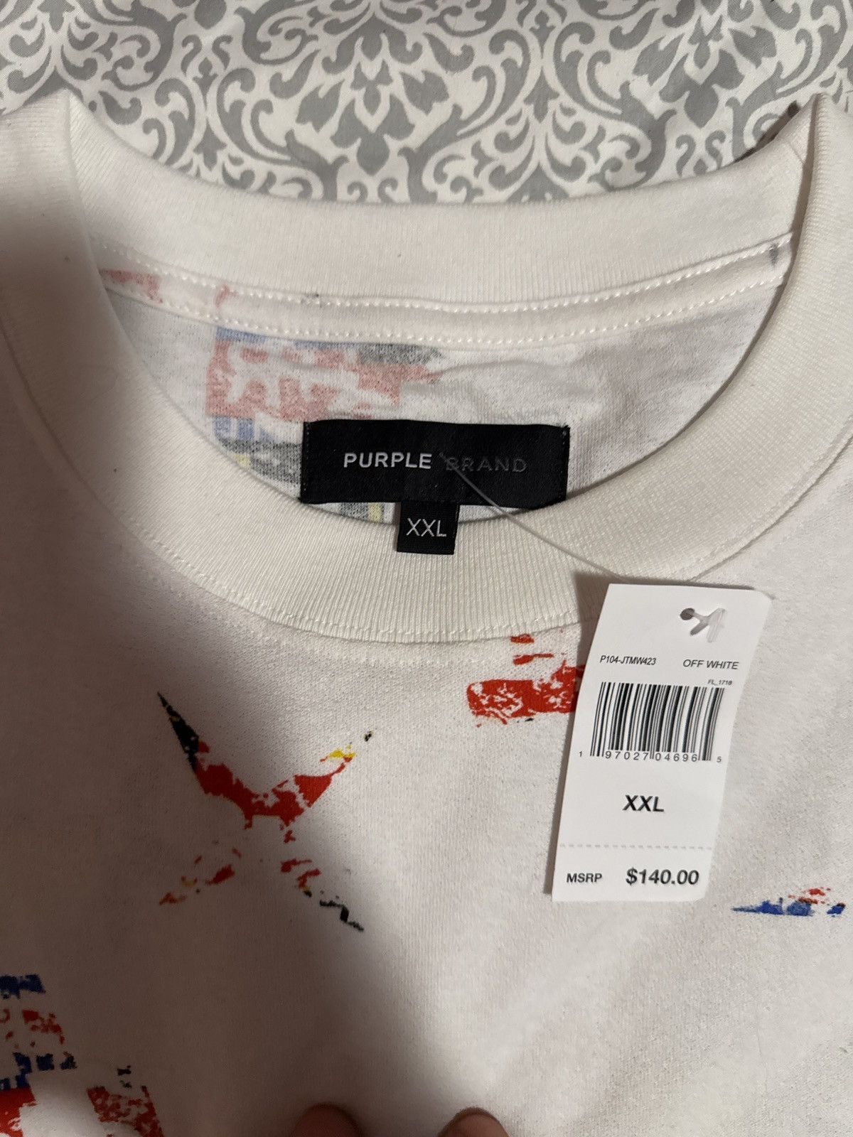 Purple Brand Purple brand textured jersey xxl off white Size US XXL / EU 58 / 5 - 4 Thumbnail