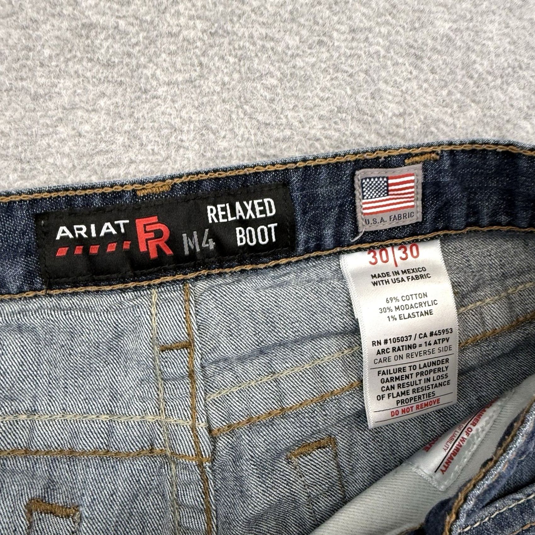 Ariat Ariat M4 Jeans Mens 30x30 Blue Relaxed Boot Cut Denim Workwear Painter Jeans 5-Pocket Design Mens Size US 30 / EU 46 - 3 Thumbnail