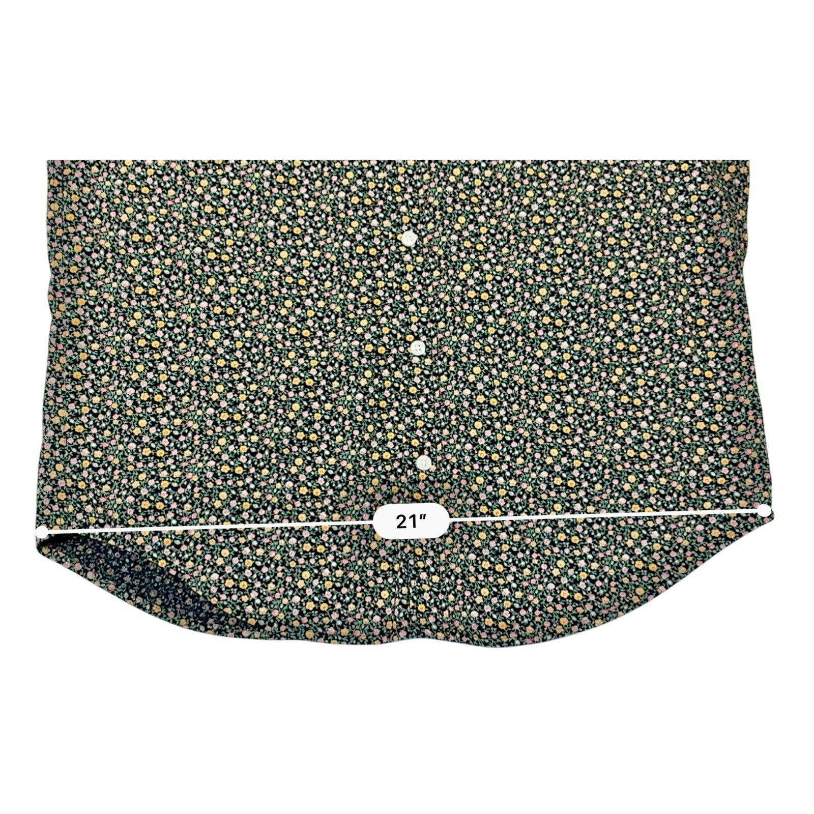 J.Crew J. Crew Collared Classic Flex Washed Green Floral Shirt sx L Size US L / EU 52-54 / 3 - 7 Thumbnail