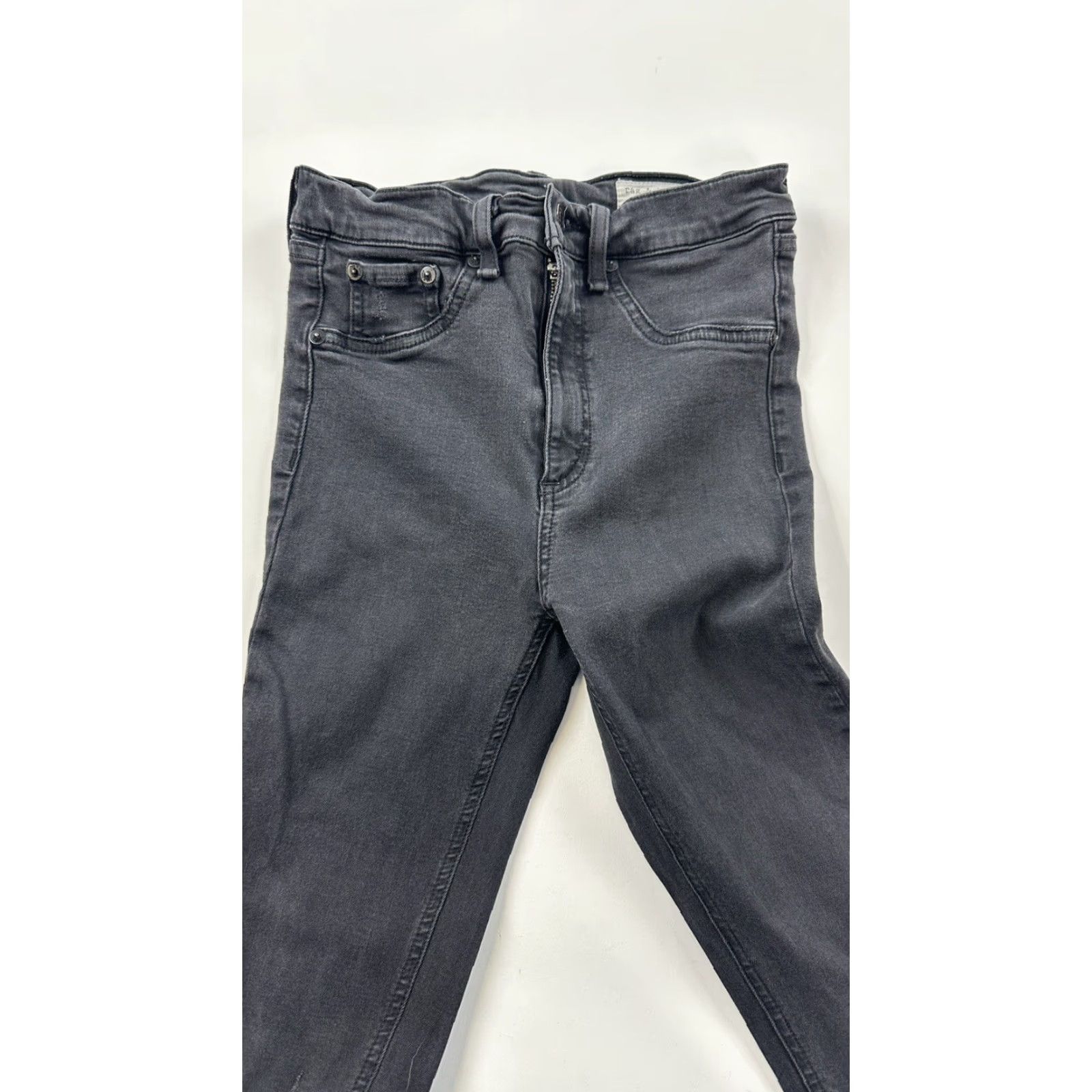 Rag & Bone rag & bone Jeans Women 27 Black High Rise Skinny Distressed Button Zip Slim 29in Inseam Size 27" / US 4 / IT 40 - 3 Thumbnail