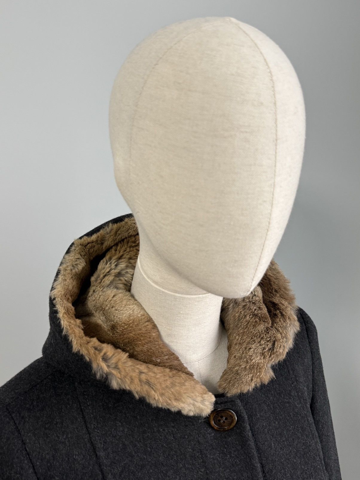 Dolce & Gabbana Dolce & Gabbana D&G Black Wool Coat Real Rabbit Fur Hood Size M / US 6-8 / IT 42-44 - 9 Thumbnail