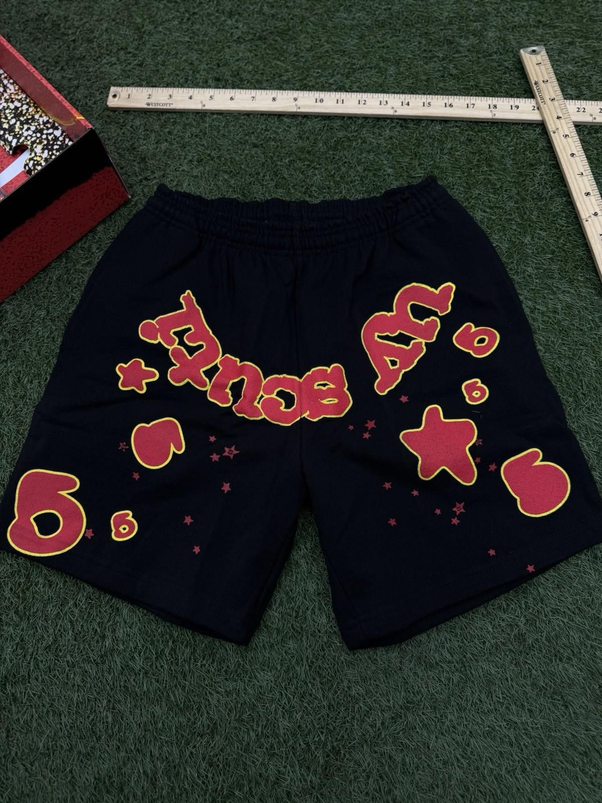 Sp5der Sp5der OG Web V2 Phantom Sweatshort “Black Red” 2025 (Small) Size US 30 / EU 46 - 1 Thumbnail