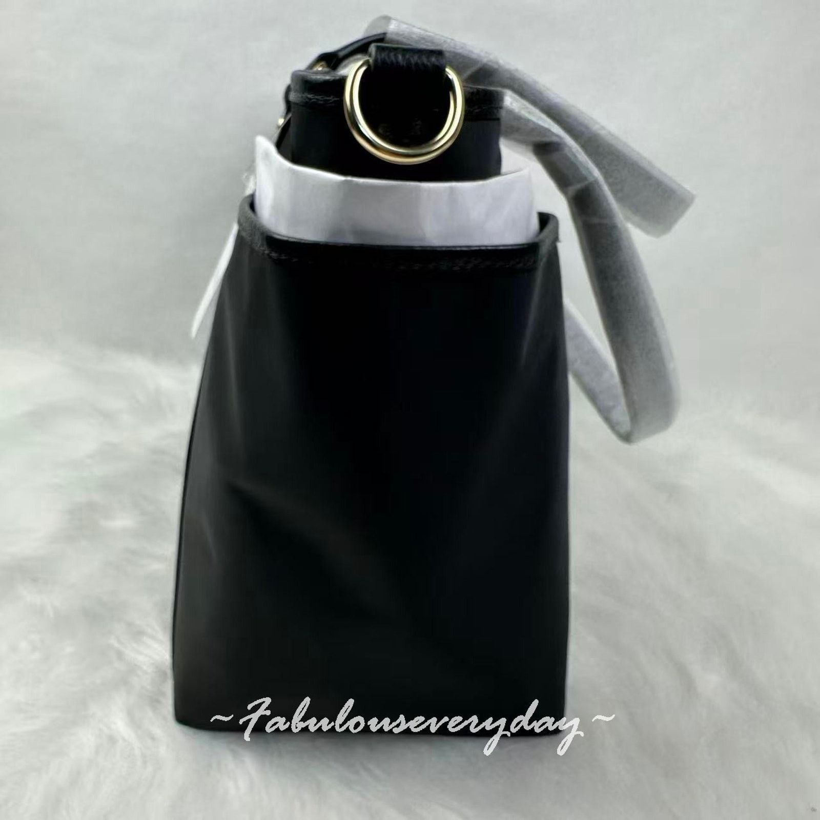 Coach Coach Baby Bag Shoulder Bag Nylon and Leather Silver/Black Size ONE SIZE - 3 Thumbnail