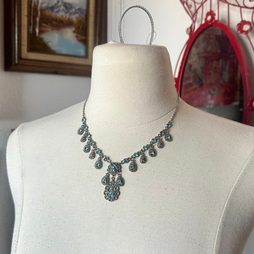 Other light blue gemstone formal necklace Size ONE SIZE - 1 Thumbnail
