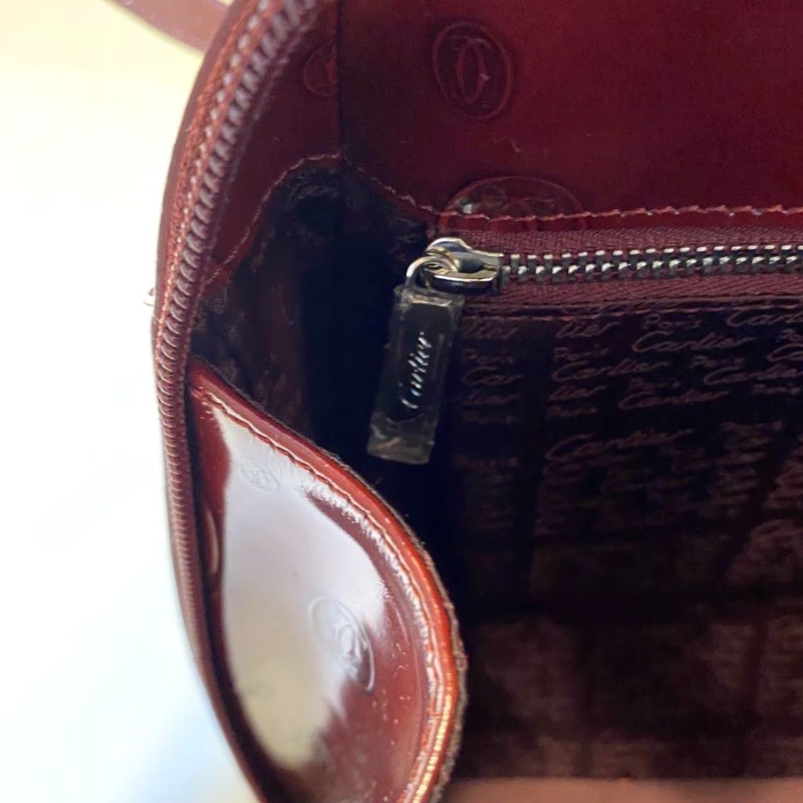 Cartier Cartier Happy Birthday Backpack Women Medium Bordeaux Logo Leather Oval Bag Size ONE SIZE - 7 Thumbnail