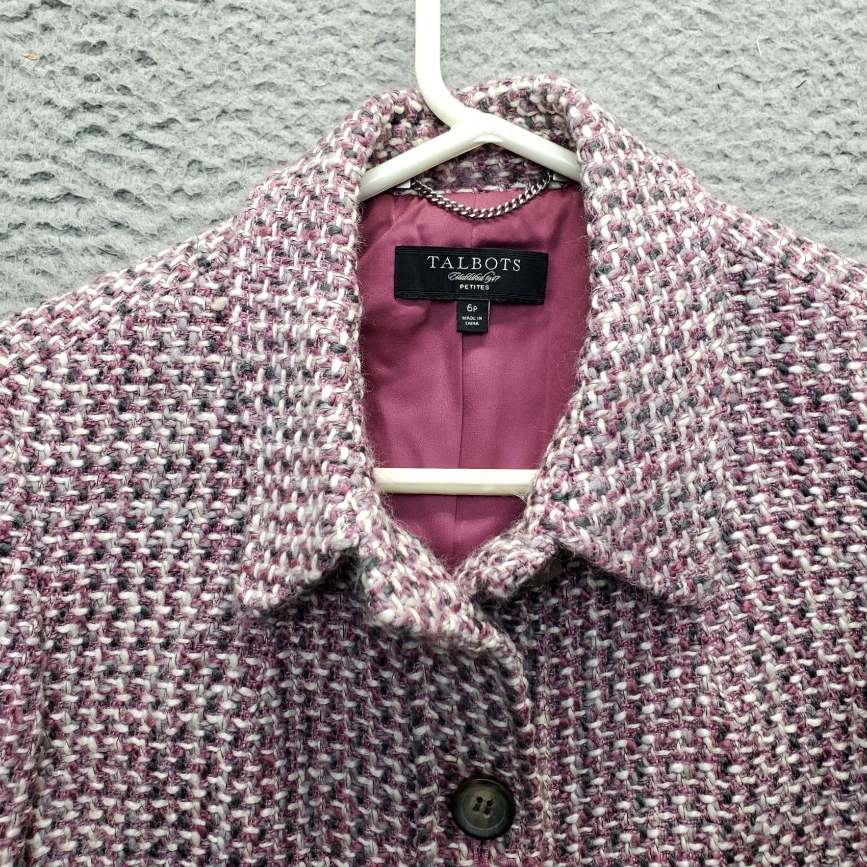 Talbots Talbots Tweed Blazer Jacket Womens Petite 6 Multicolor Wool Blend Button-Up EUC (optimized for search) Size M / US 6-8 / IT 42-44 - 6 Thumbnail
