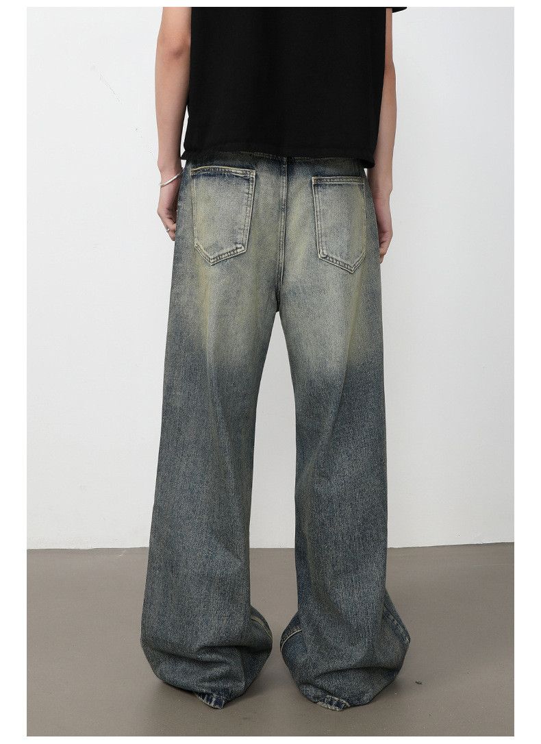 Japanese Brand Men's Washed Distressed Loose Straight Vintage Jeans Size US 32 / EU 48 - 4 Thumbnail
