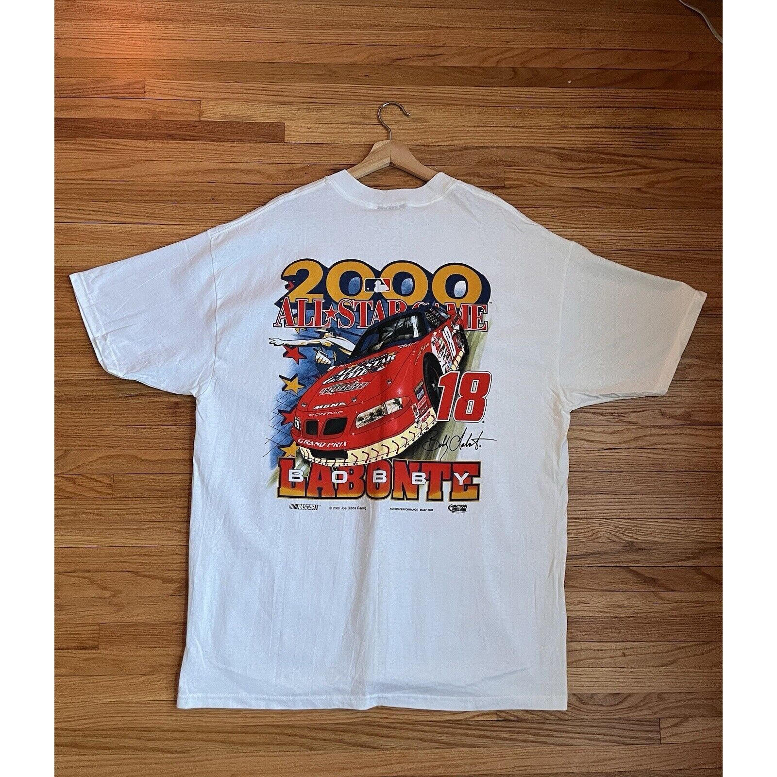 NASCAR VINTAGE NASCAR BOBBY LABONTE 18 RACING ALL STAR WEEK T SHIRT Size US XL / EU 56 / 4 - 4 Thumbnail