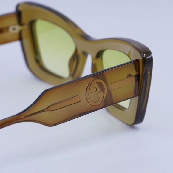 Gucci 🕶️ New Gucci GG1552S 004 Brown/Light Green Sunglasses Size ONE SIZE - 9 Thumbnail