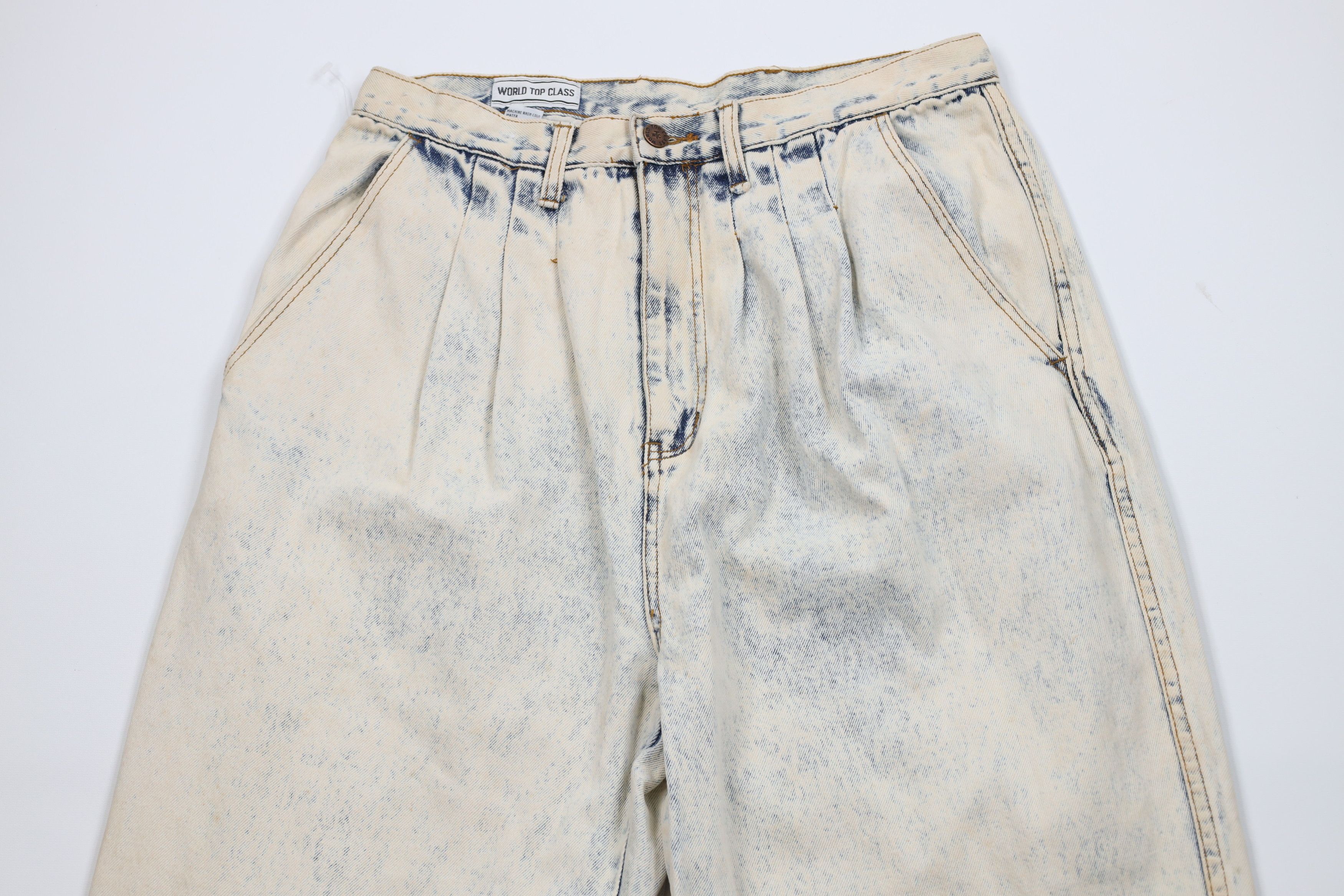 Vintage Deadstock Vintage 80s 90s Streetwear High Waist Acid Jeans Size US 34 / EU 50 - 2 Thumbnail