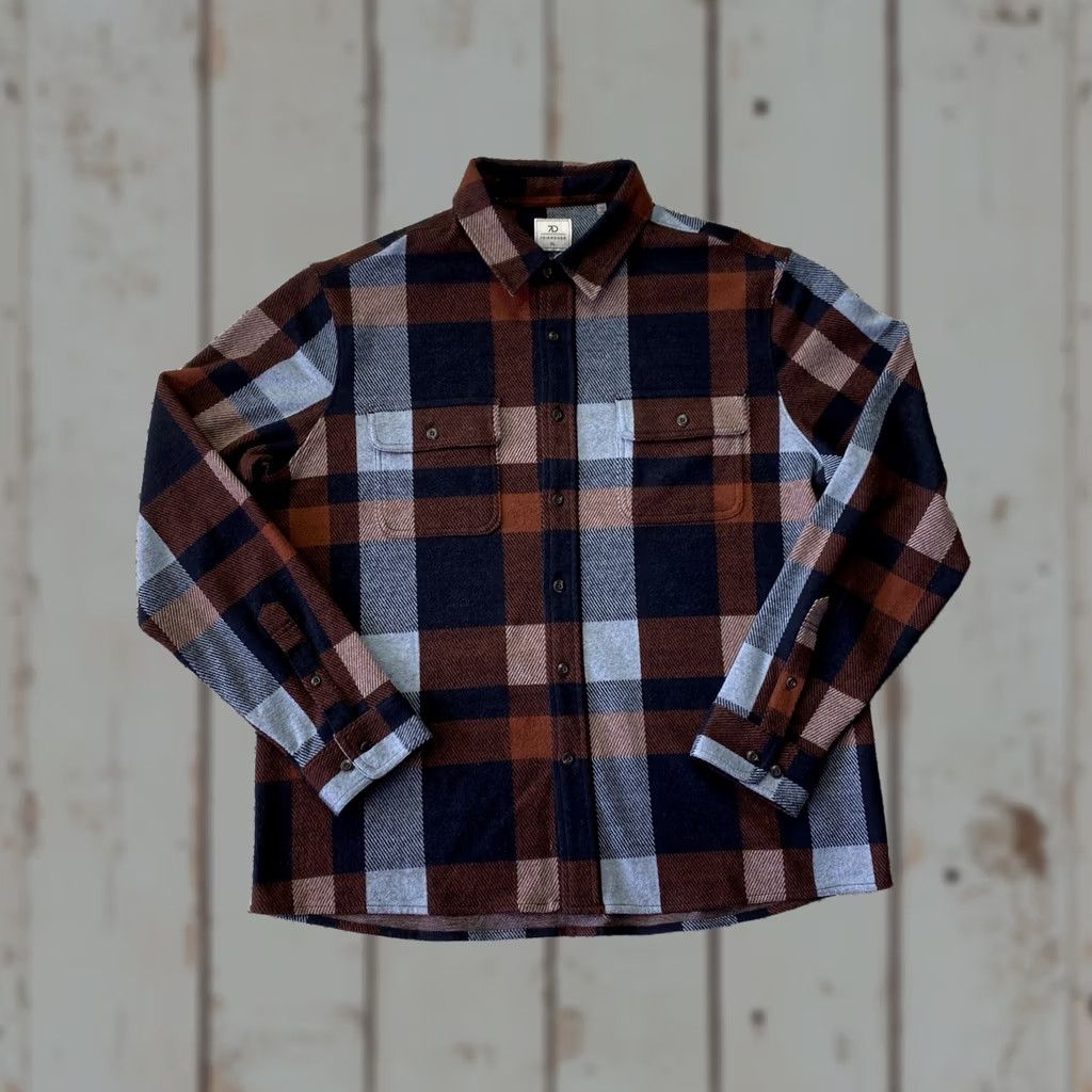 Vintage VINTAGE 7 Diamonds Made Well Flannel Shirt Men XL Blue Plaid Button-Up Long Sleeve Pockets Size US XL / EU 56 / 4 - 1 Thumbnail