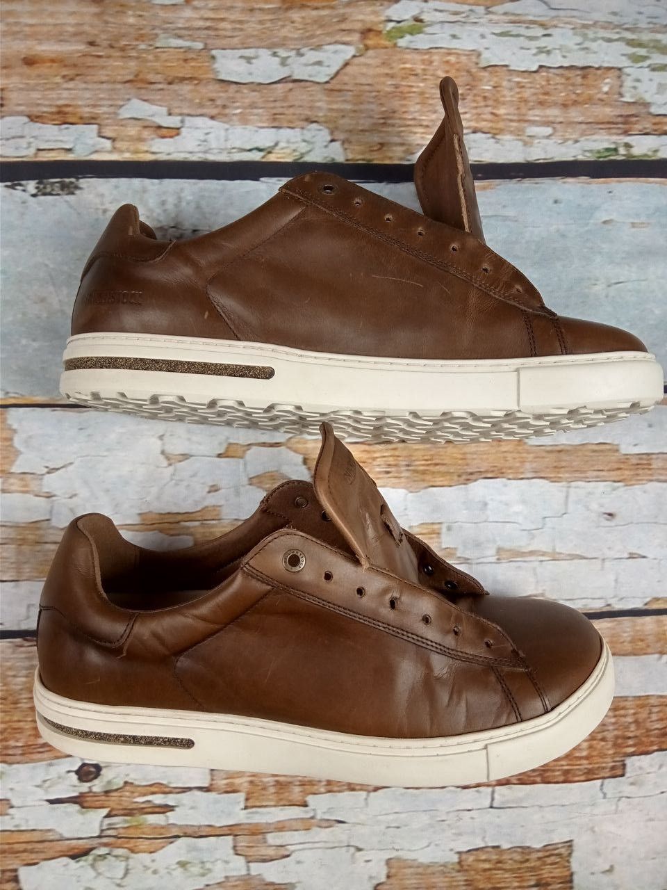 Birkenstock Birkenstock Bend Low Cognac Natural Leather Mens Sneaker Size US 10.5 / EU 43-44 - 1 Thumbnail
