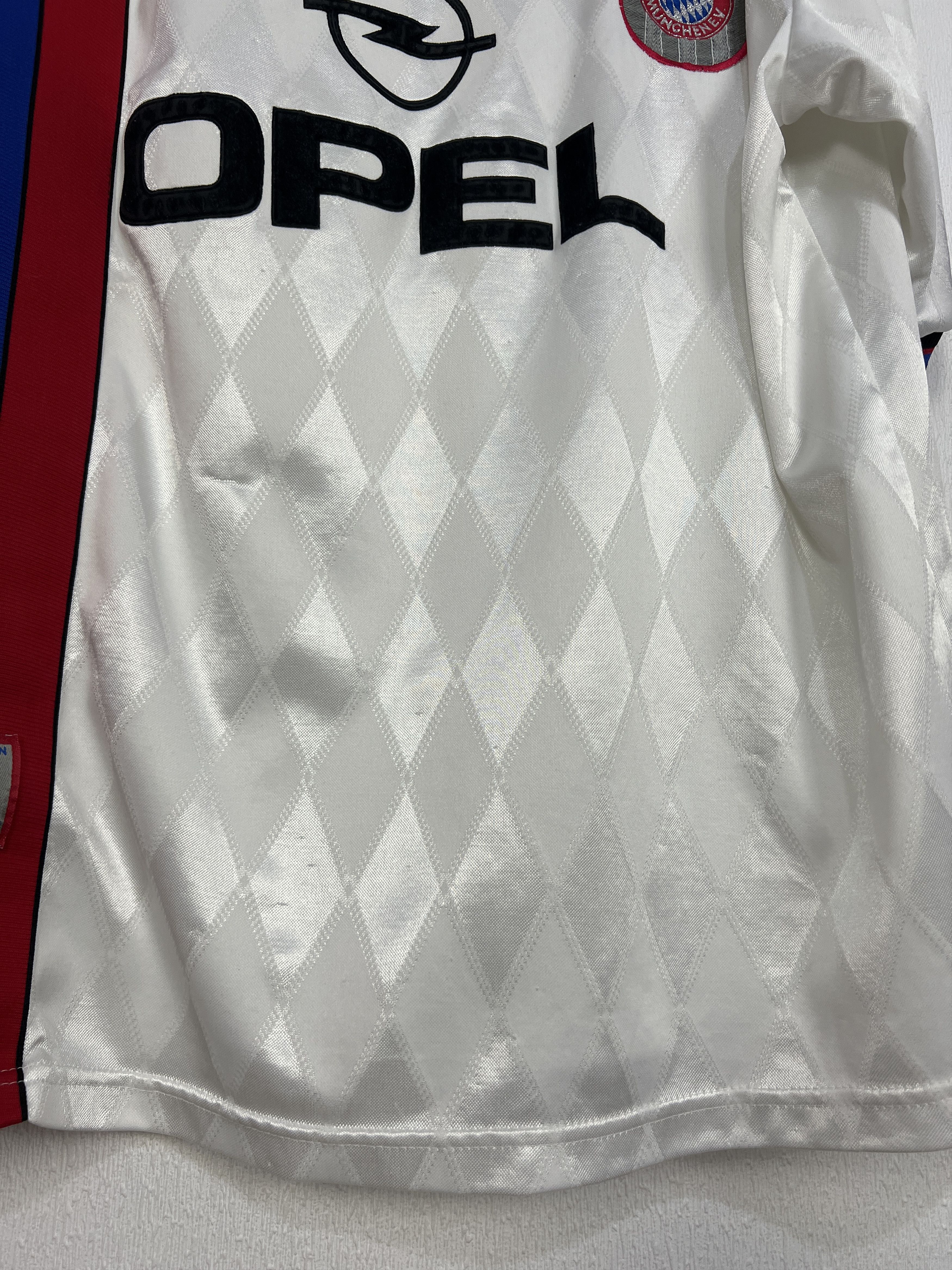 Adidas Bayern Munich Away football shirt 1996 Soccer Jersey Trikot Size US XL / EU 56 / 4 - 7 Thumbnail