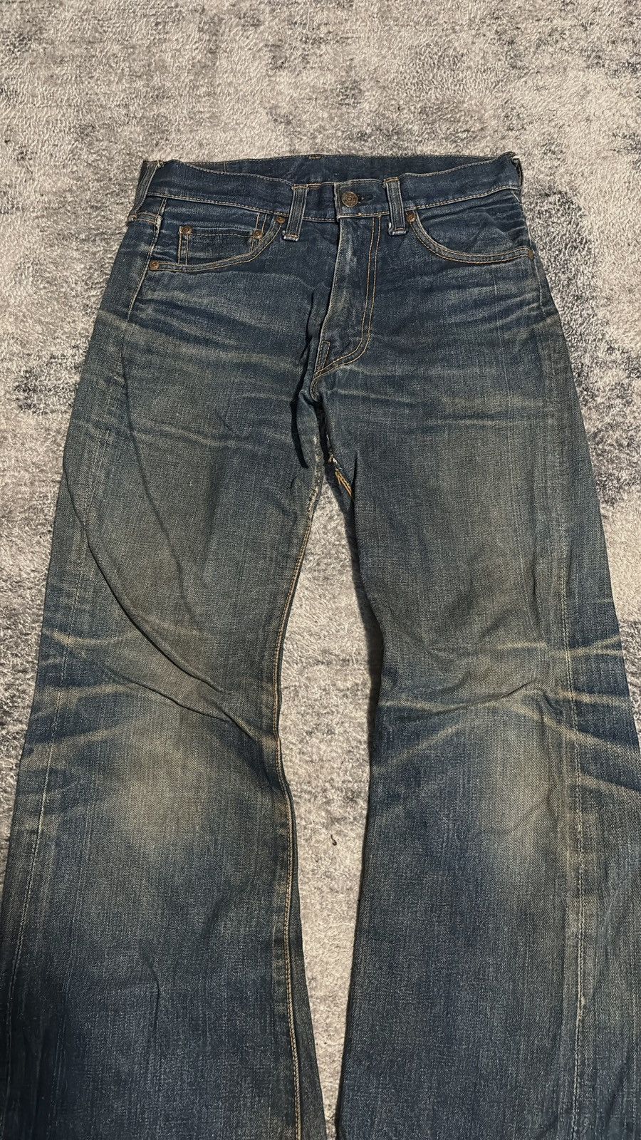 Vintage vintage 1970s big stone bootcut flare denim Size US 30 / EU 46 - 3 Thumbnail