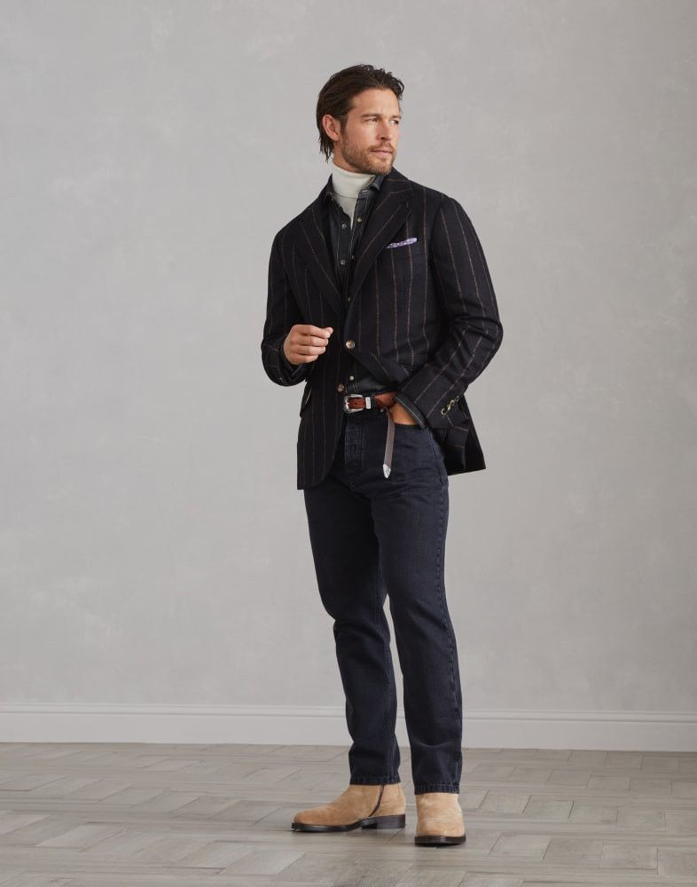 Brunello Cucinelli o1w1db10825 Denim Shirt in Grey Size US M / EU 48-50 / 2 - 3 Thumbnail