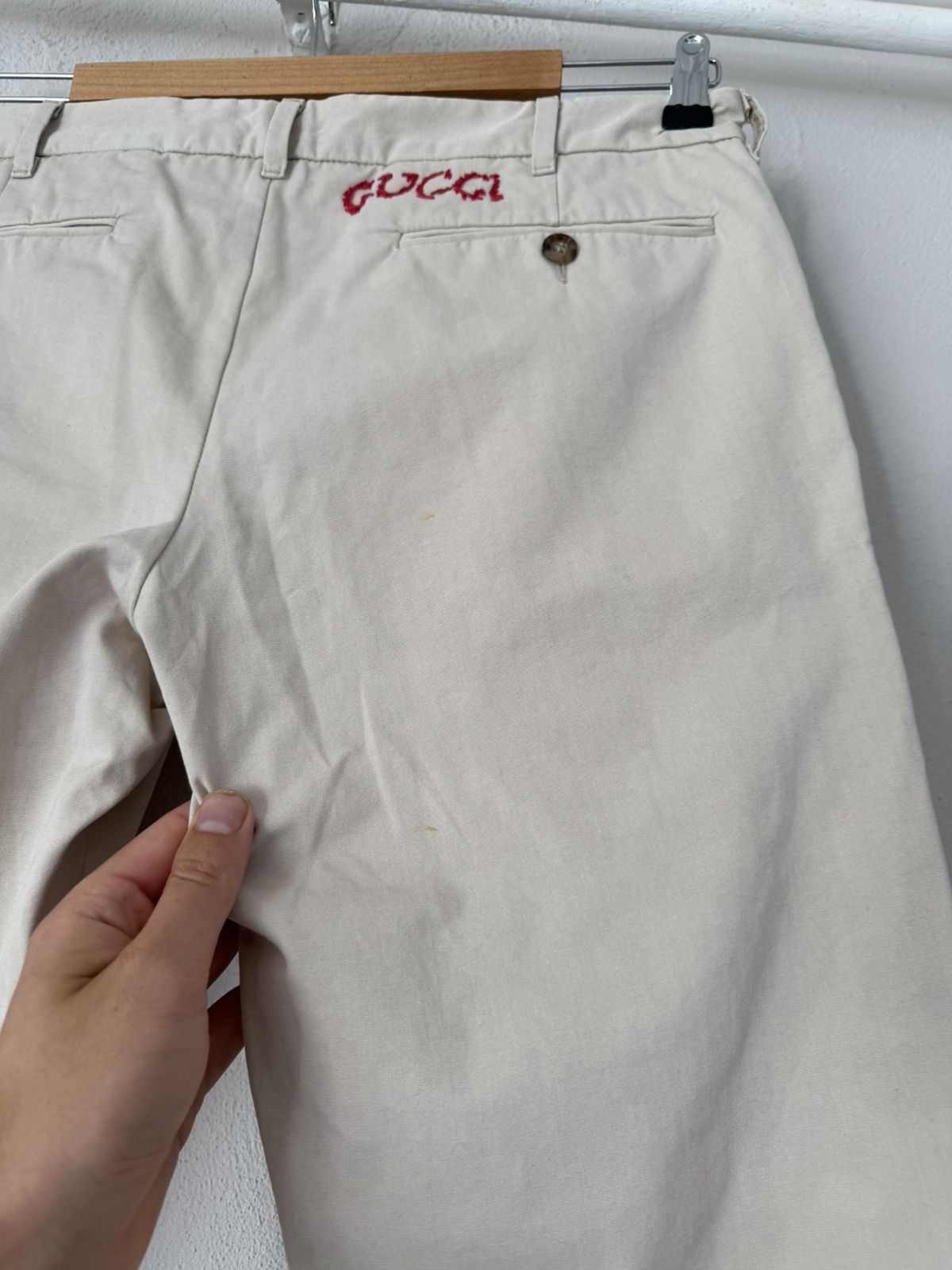 Gucci Embroidered Back Chinos in Beige Twill Size US 32 / EU 48 - 7 Thumbnail