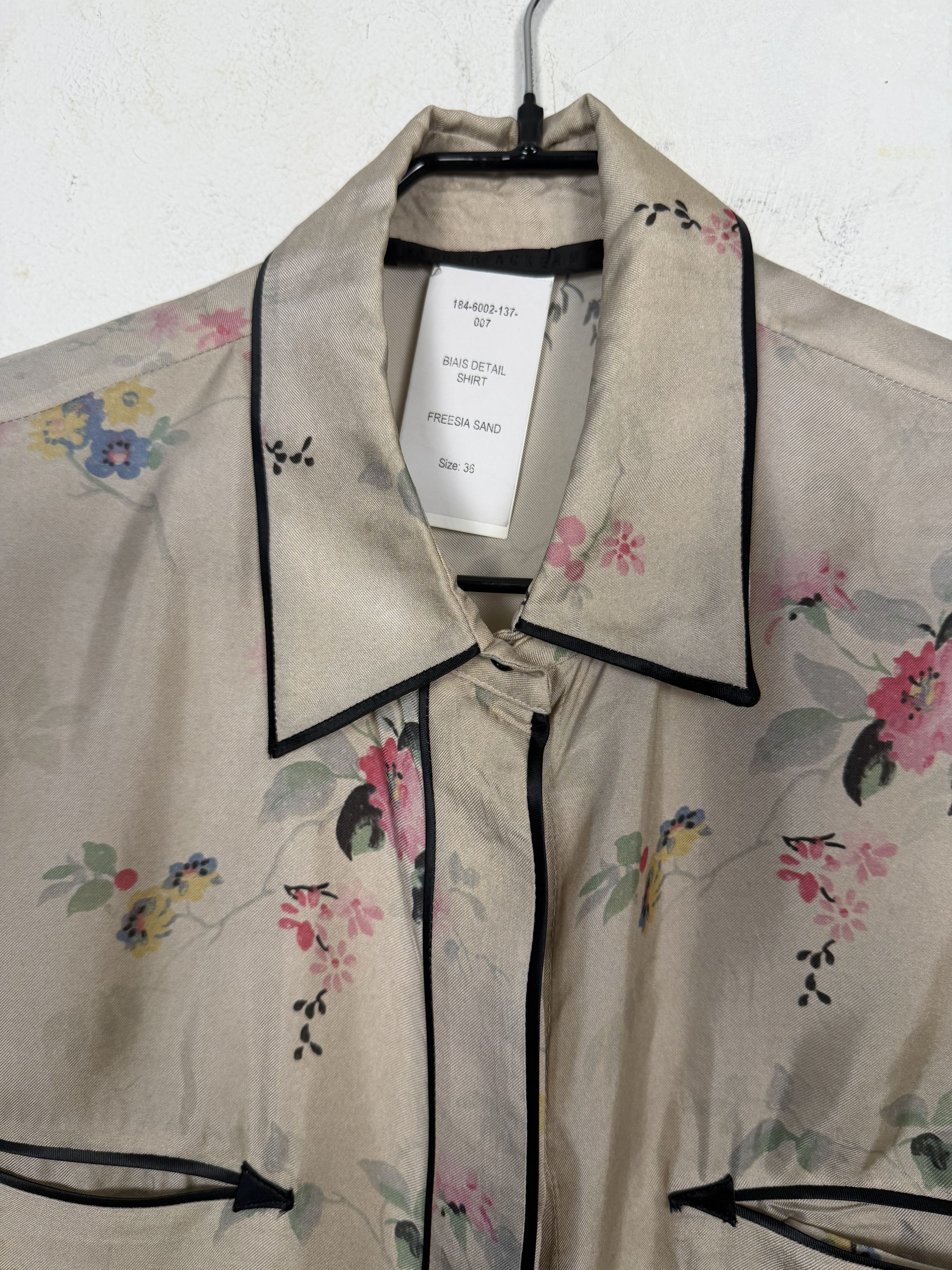Haider Ackermann Rare Freesia Sand Biais Detail Shirt Size XS / US 0-2 / IT 36-38 - 6 Thumbnail