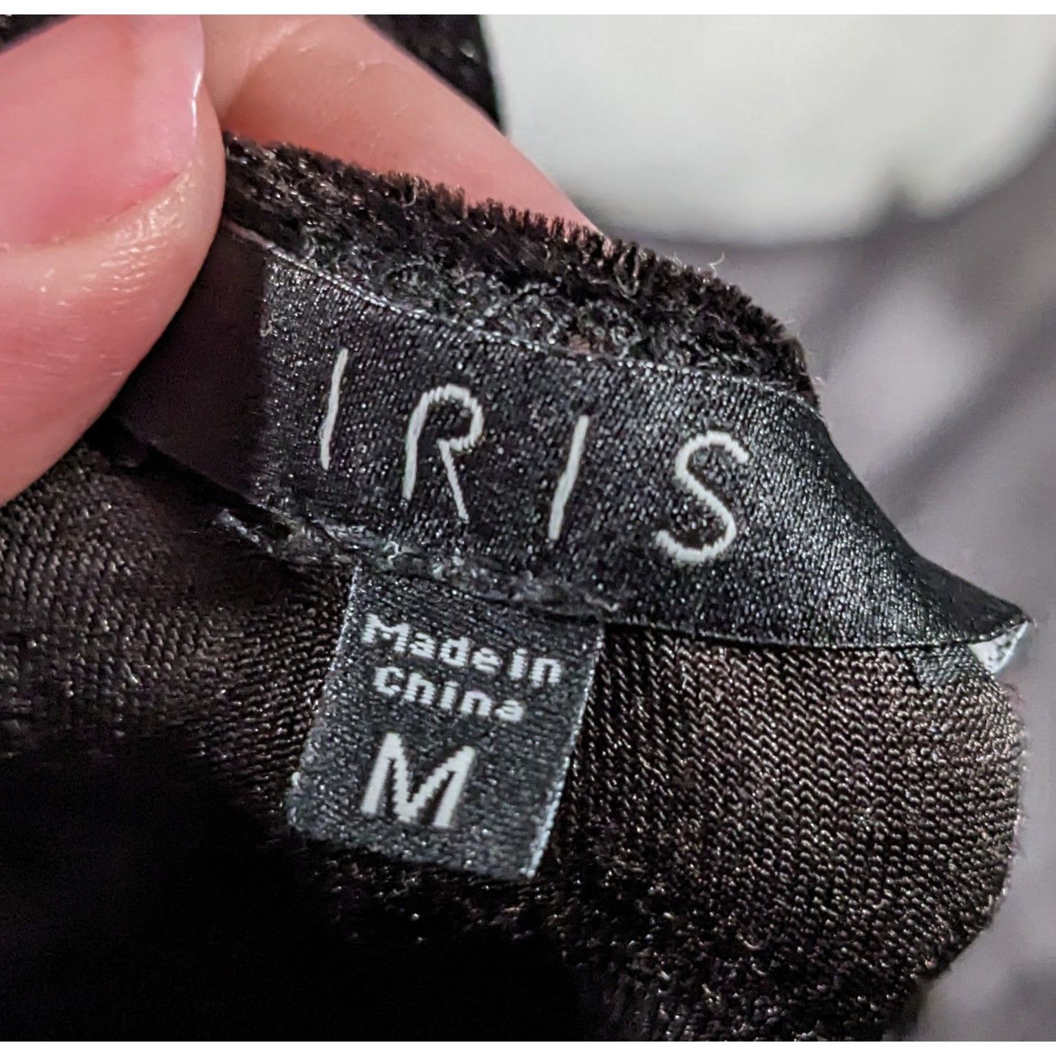 Other Iris Gothic Black Stretch Velvet Cross Back Mini Dress Size Size M / US 6-8 / IT 42-44 - 3 Thumbnail