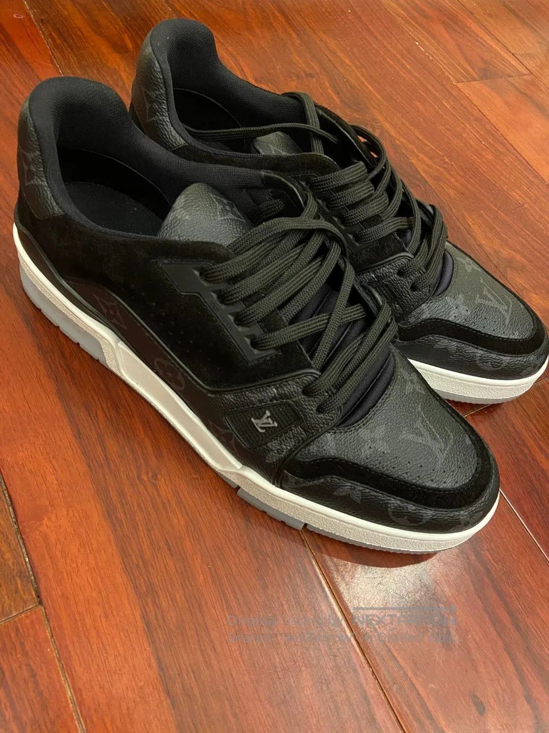 Louis Vuitton lv trainer black leather sneakers size 8. Size US 8 / EU 41 - 1 Thumbnail