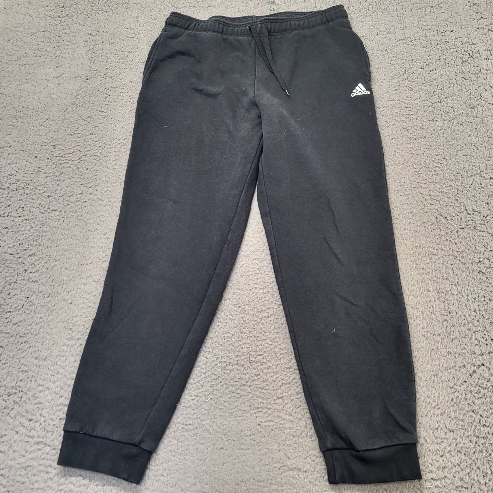 Adidas Adidas Golf Joggers Men Large Black Fleece Pants Cotton Running Athletic Size US 33 - 2 Thumbnail
