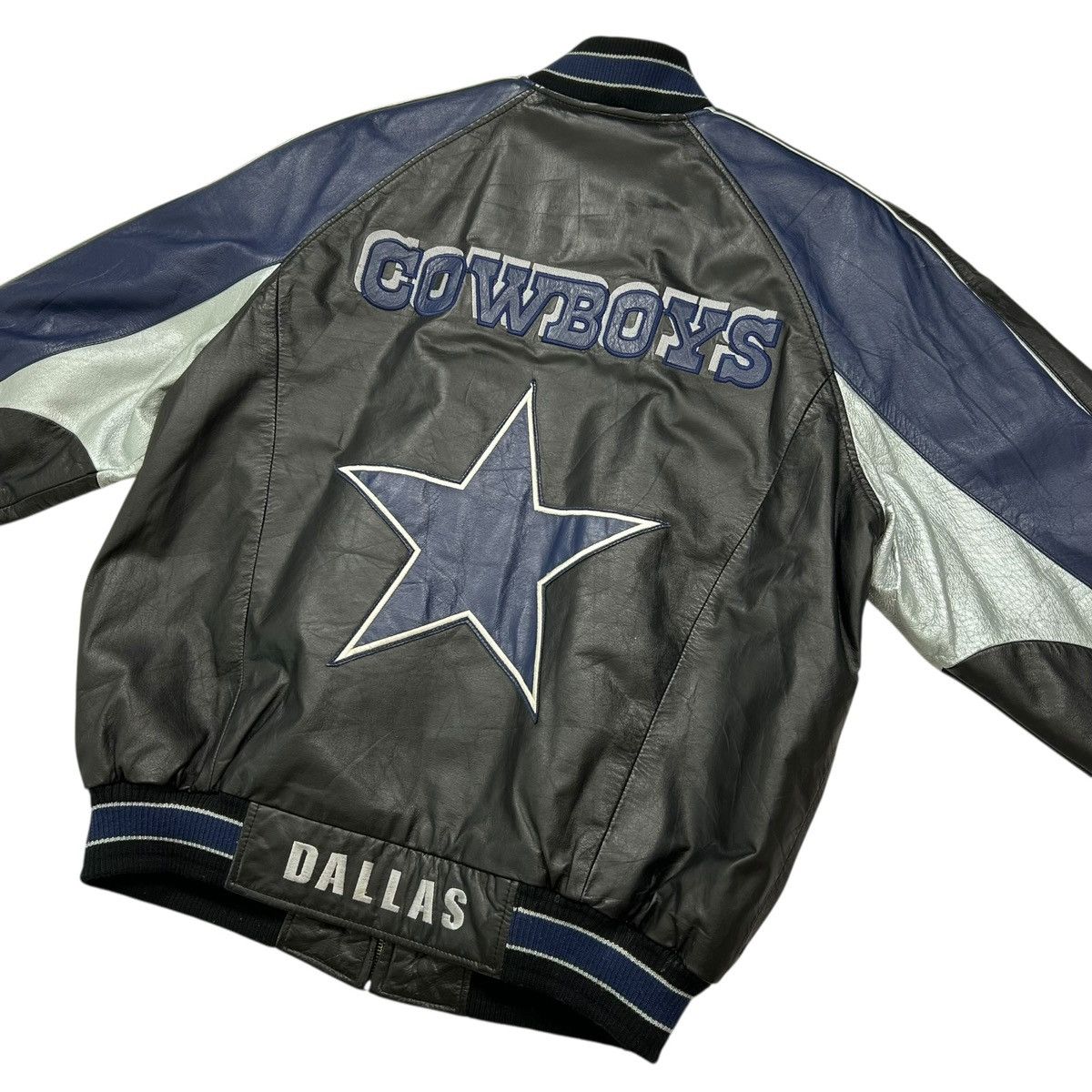 NFL VTG 90s NFL DALLAS COWBOYS CARL BANKS G-III LEATHER JACKET Size US L / EU 52-54 / 3 - 4 Thumbnail