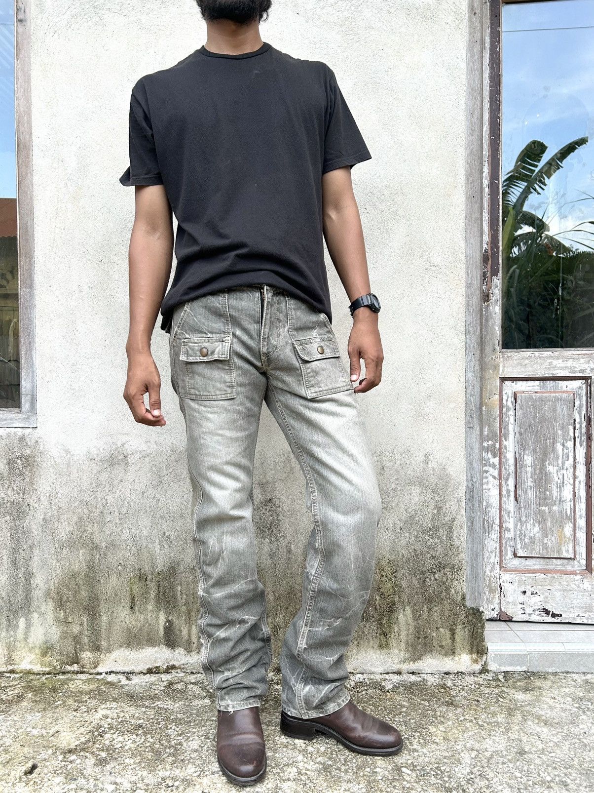 Japanese Brand Fatigu Eternal Bitcu Kurashiki Graywash Japan Size US 29 - 1 Thumbnail