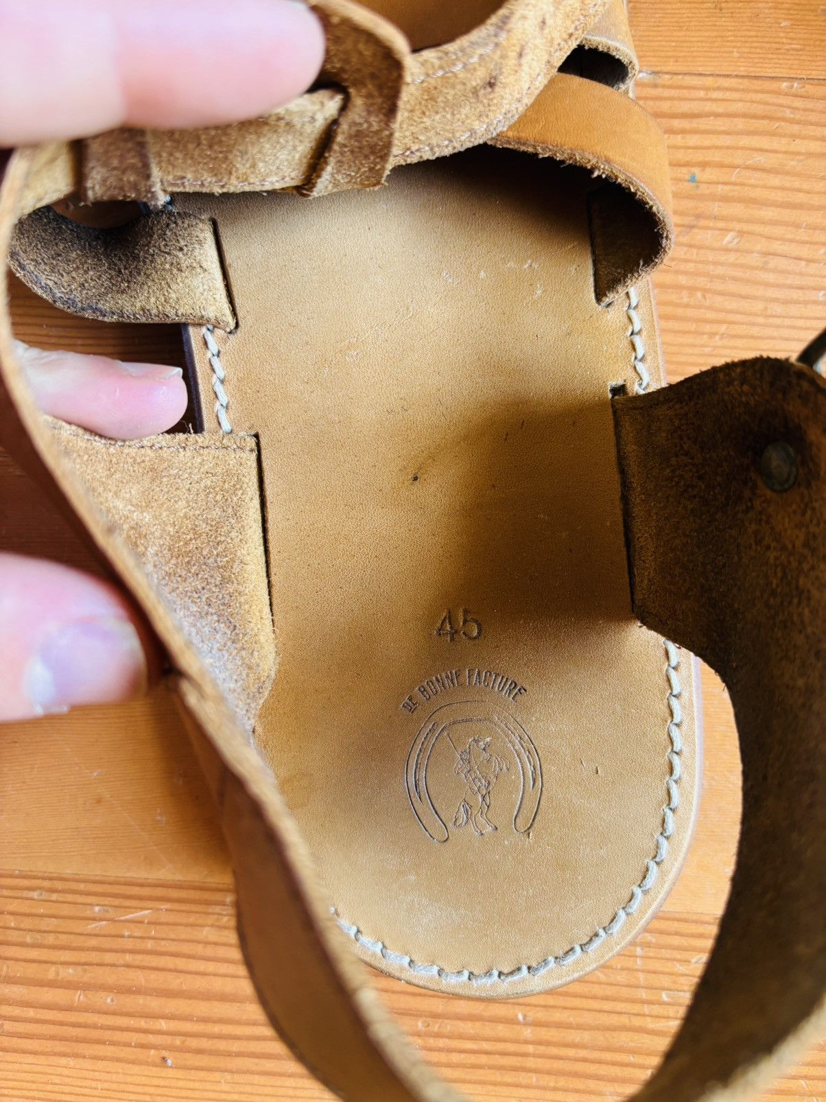 De Bonne Facture De Bonne Facture Leather Sandals Size US 12 / EU 45 - 4 Thumbnail