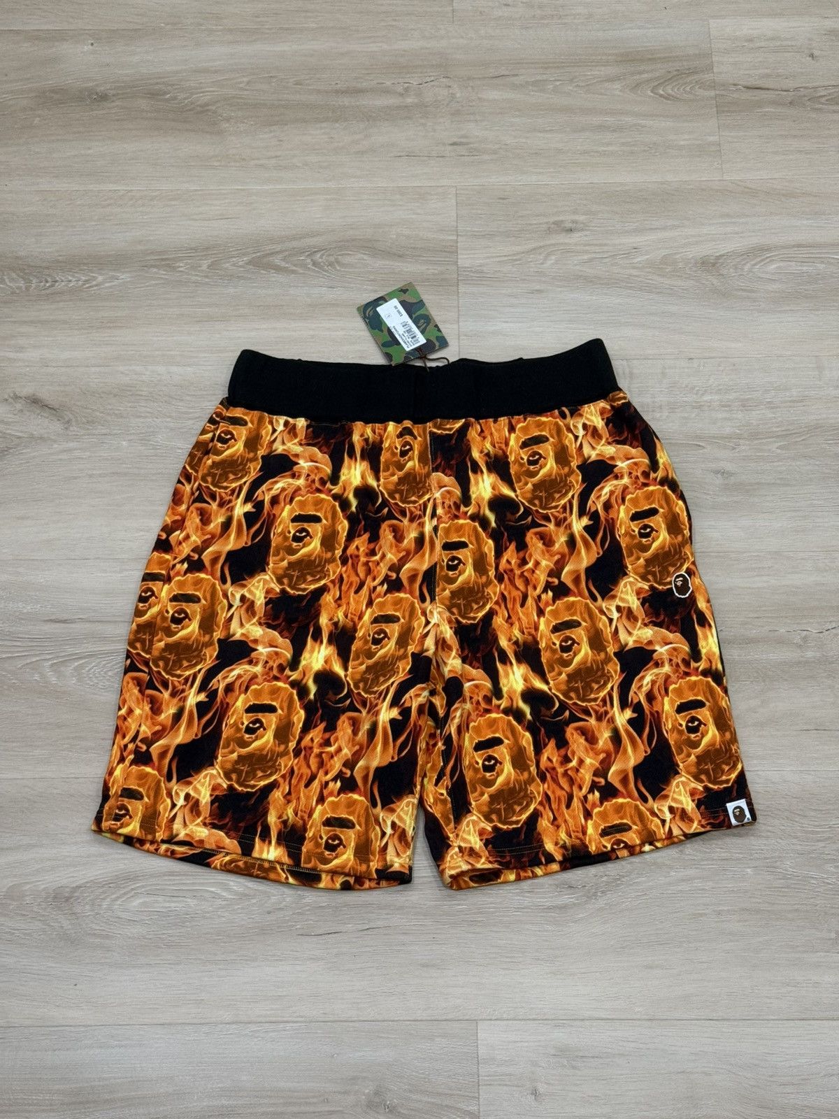 Bape Bape Flame Logo Shorts Size US 34 / EU 50 - 1 Thumbnail