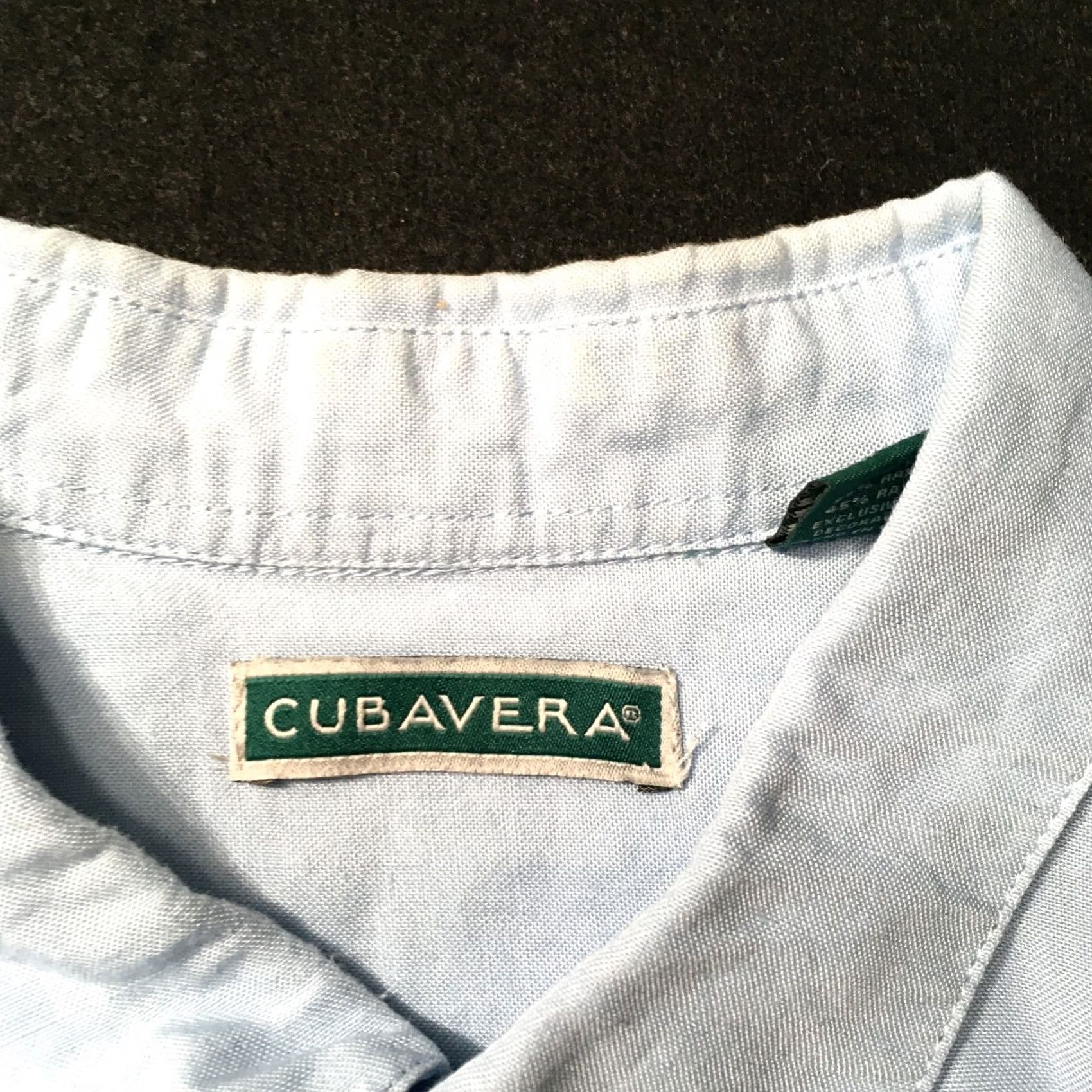 Cubavera Cubavera Blue Floral Embroidered Short Sleeve Button Up Shirt XL Men Size US XL / EU 56 / 4 - 3 Thumbnail
