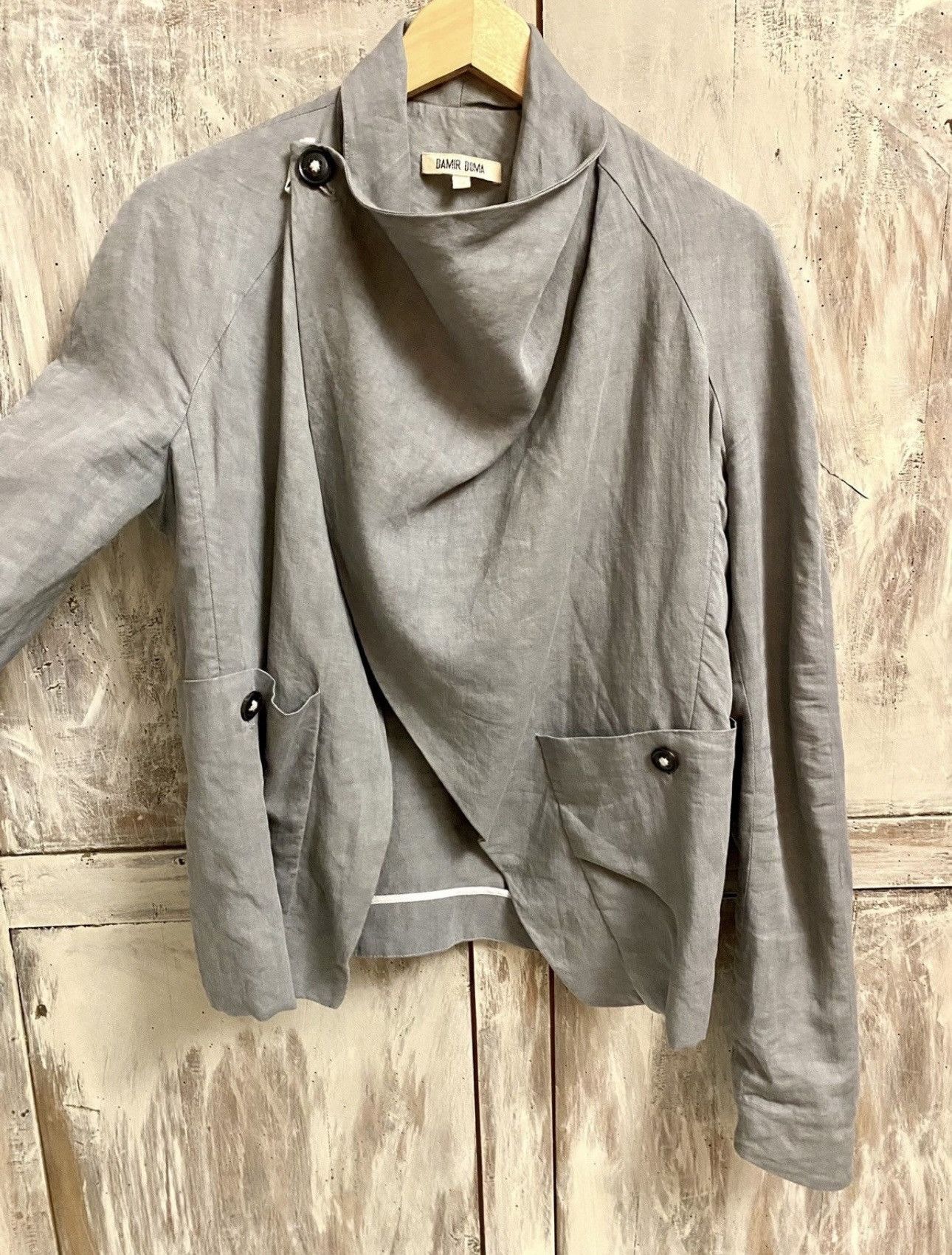 Damir Doma damir doma archive grey linen jacket 44 men Size US XS / EU 42 / 0 - 4 Thumbnail