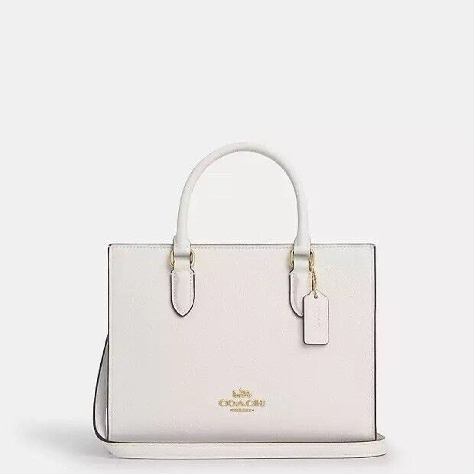 Coach NWT Coach Maggie Small Tote Bag CY668 Pebbled Leather Chalk Size ONE SIZE - 2 Thumbnail