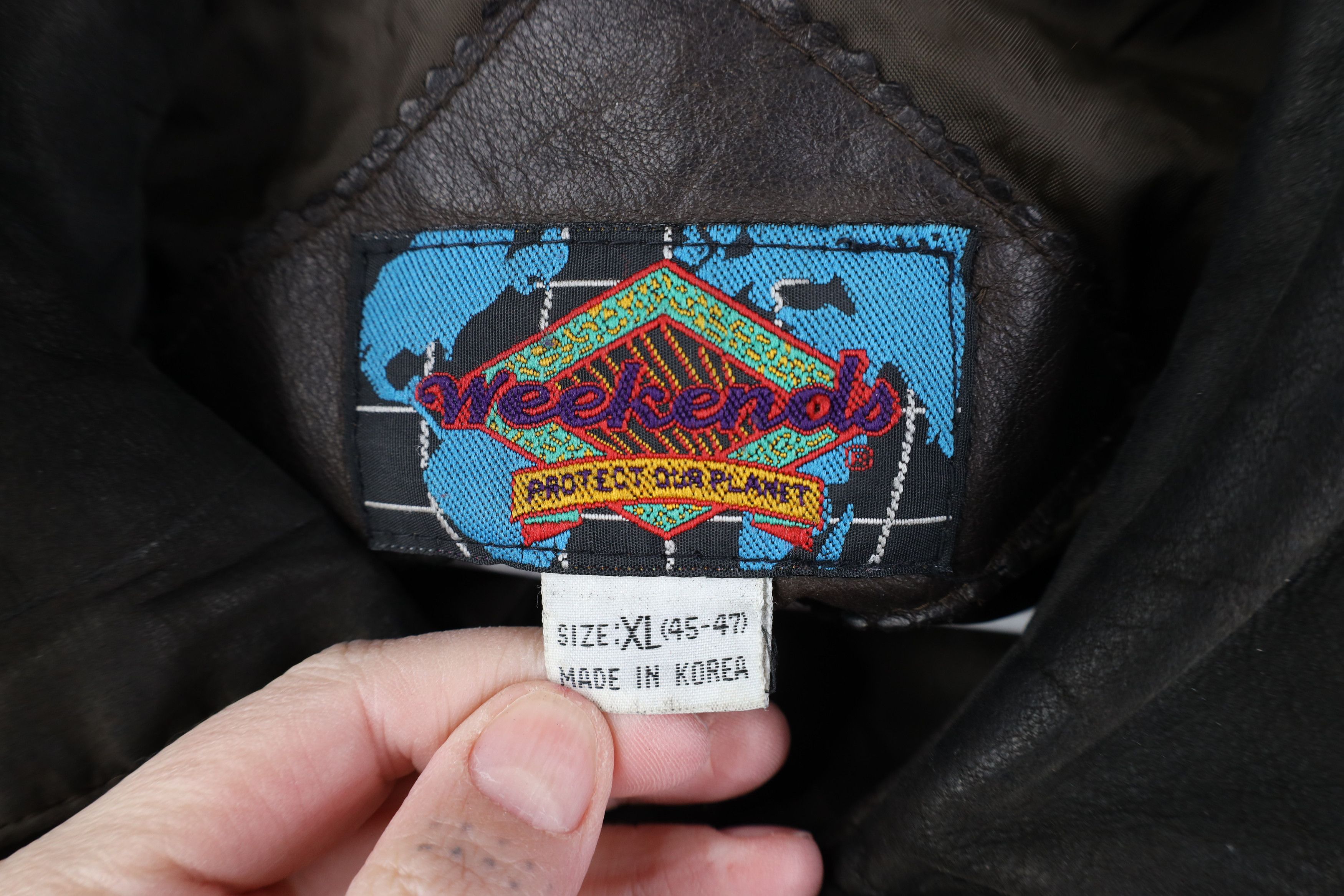Vintage Vintage 90s Streetwear Leather Flight Bomber Jacket Brown Size US XL / EU 56 / 4 - 9 Thumbnail
