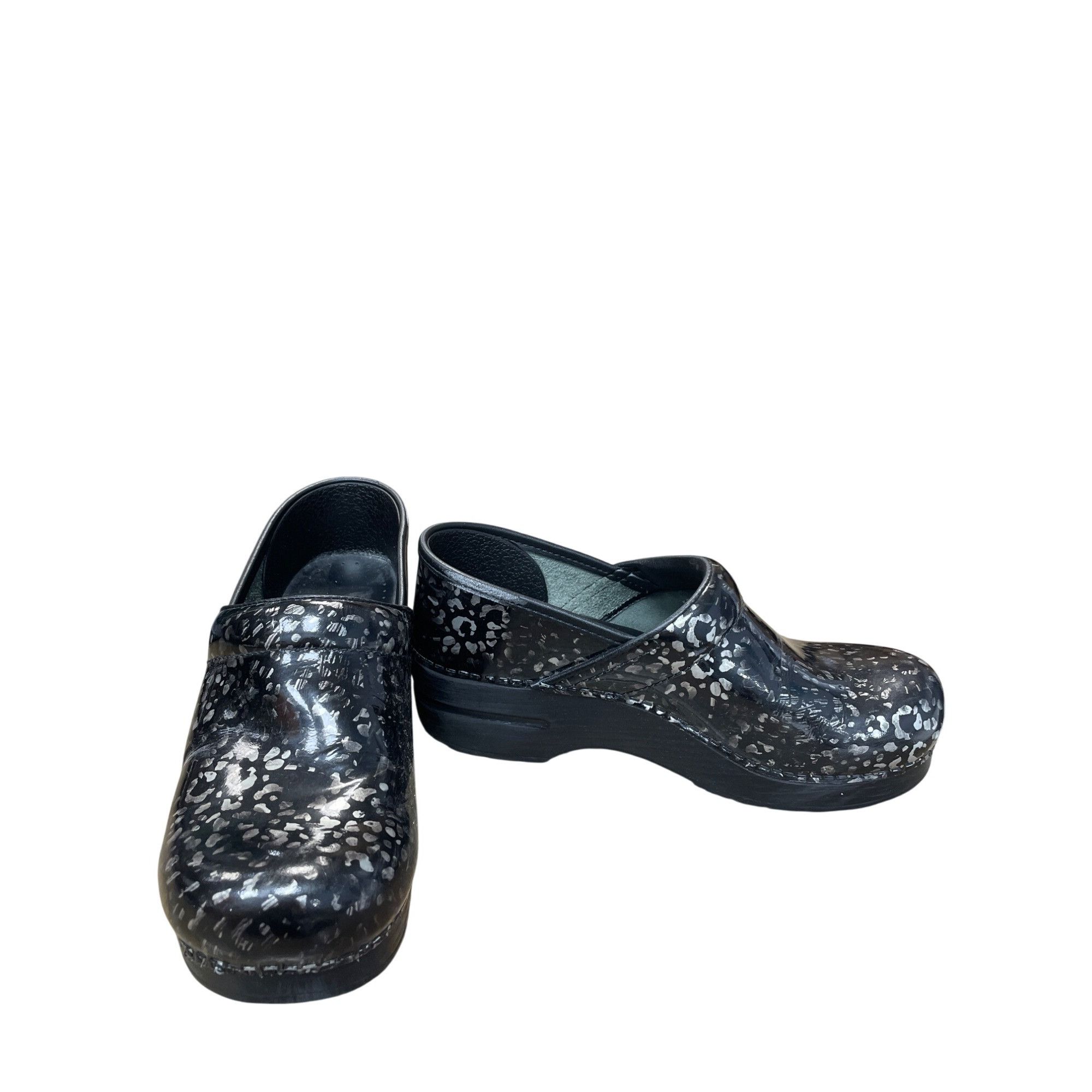 Dansko Dansko Womens black gray Professional Clogs Mules nursing sh Size US 8 / IT 38 - 1 Thumbnail