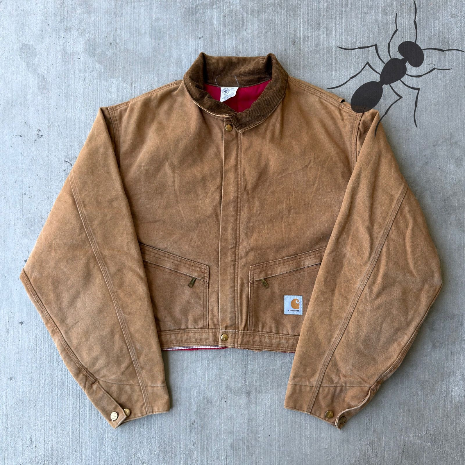 Carhartt × Vintage Carhartt brown cropped Detroit style work wear jacket Size US L / EU 52-54 / 3 - 1 Thumbnail