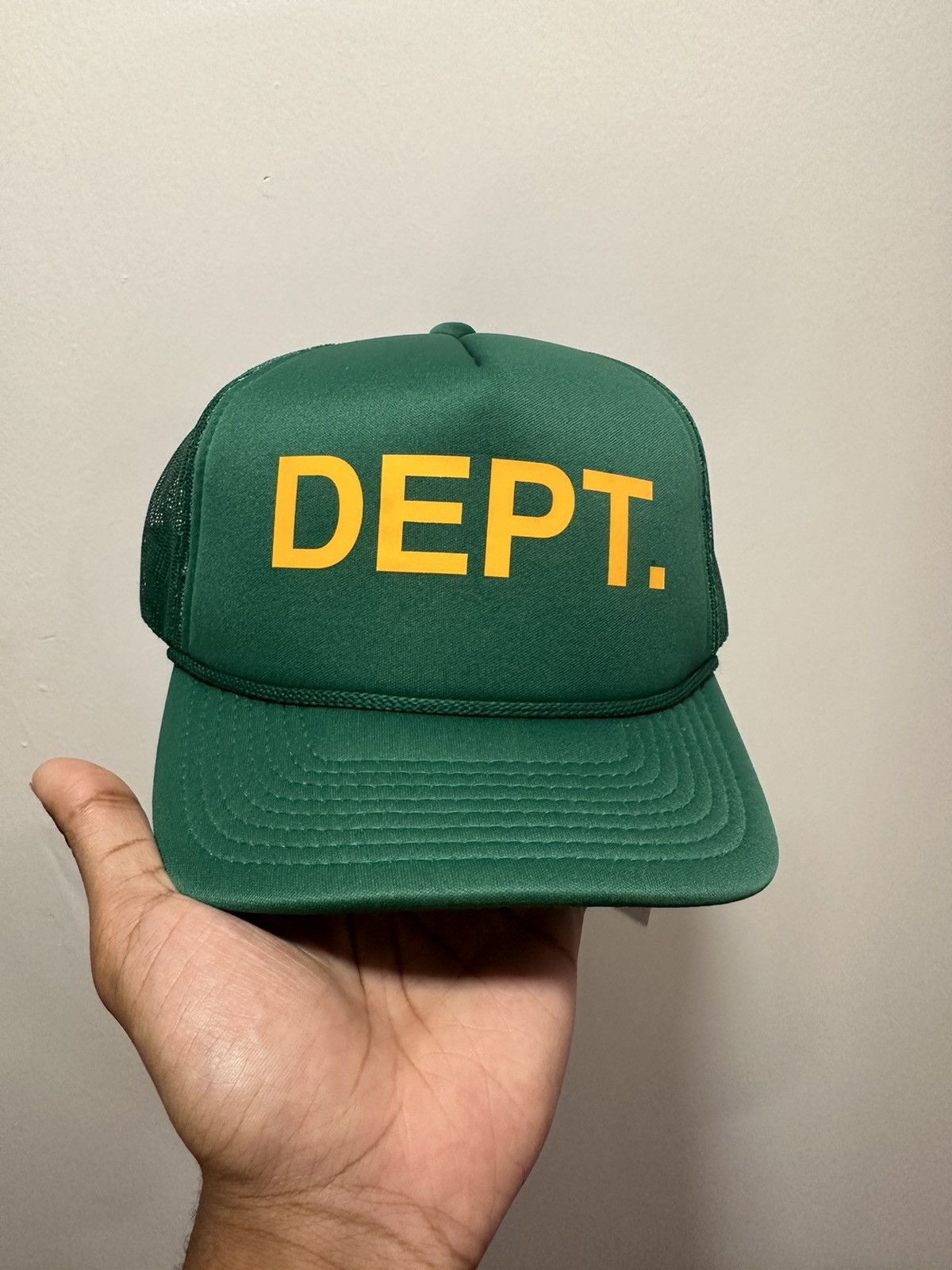 image of Gallery Dept "dept" Trucker Hat in Green, Men's