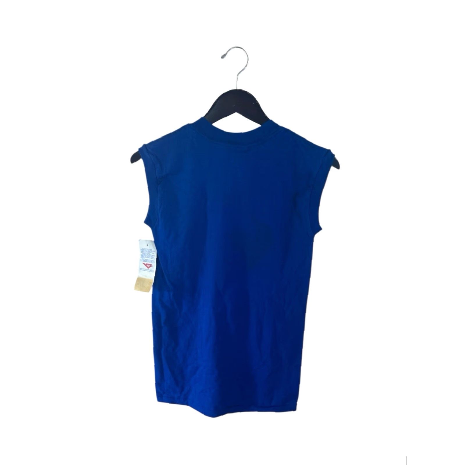 PONY VINTAGE PONY Muscle Tank Shirt Mens S Blue 90s Deadstock NWT Made in USA Crew Neck Sleeveless Cotton Blend 50/50 28" Long 16" Across Womens/Mens? Size US S / EU 44-46 / 1 - 8 Thumbnail