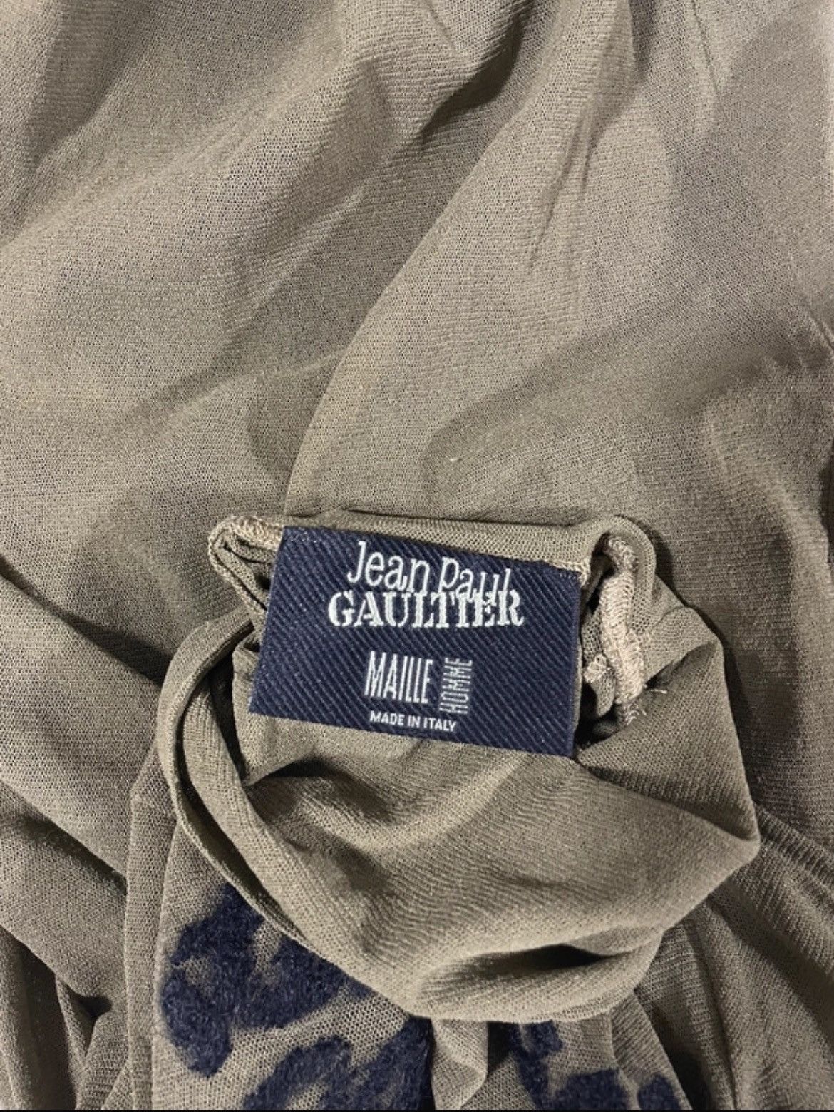 Jean Paul Gaultier Khaki Poem Meshtop by Jean Paul Gaultier Size M / US 6-8 / IT 42-44 - 5 Thumbnail