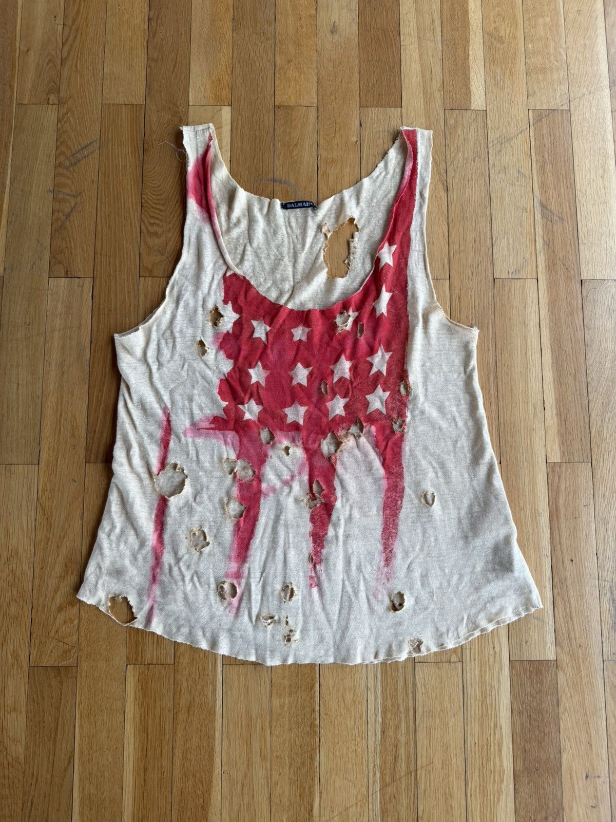 Balmain × Pierre Balmain Balmain - SS11 Punk American Flag Tank