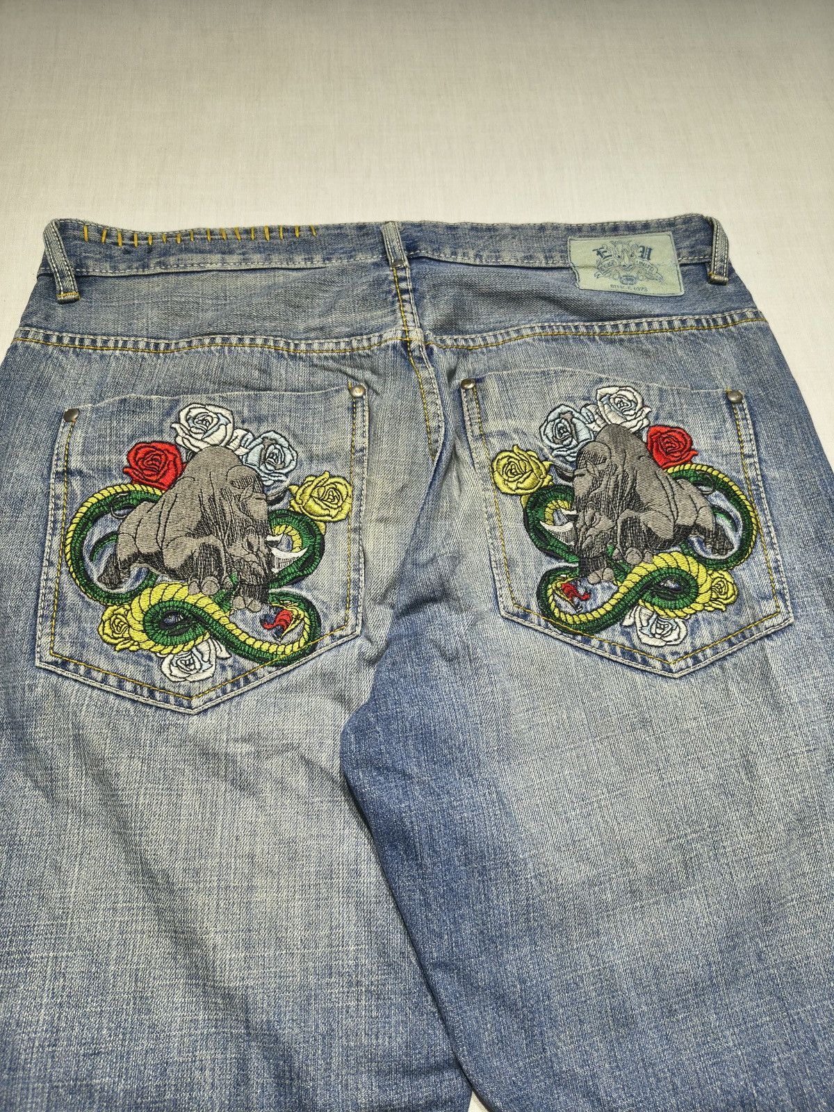 Ecko Unltd. CRAZY RHINO EMBROIDERED ECKO UNLIMITED JEANS 🦏(025) Size US 36 / EU 52 - 3 Thumbnail