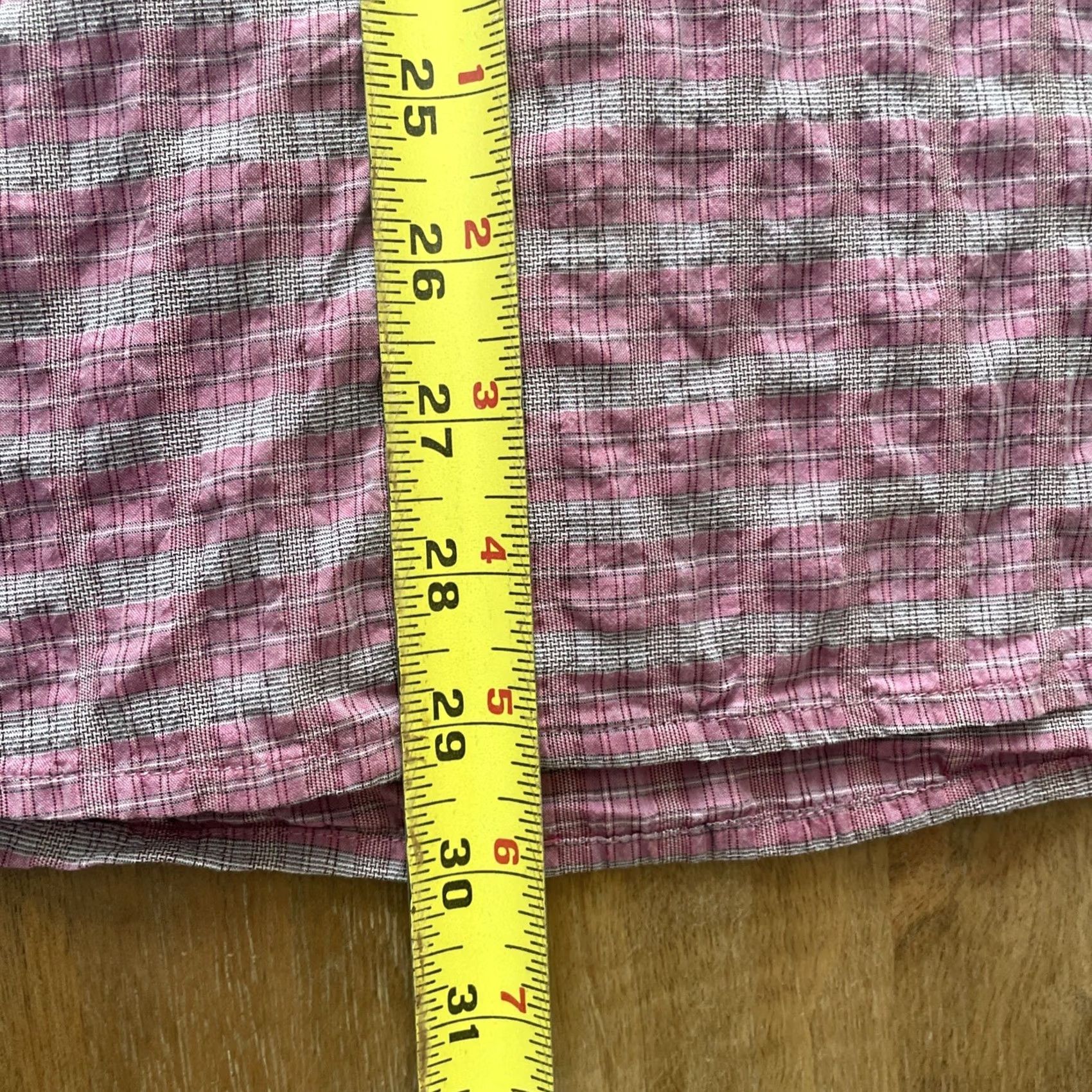 Theory VINTAGE Theory Long Sleeve Button Up Shirt Mens L Pink Retro Plaid Geometric Size US L / EU 52-54 / 3 - 6 Thumbnail
