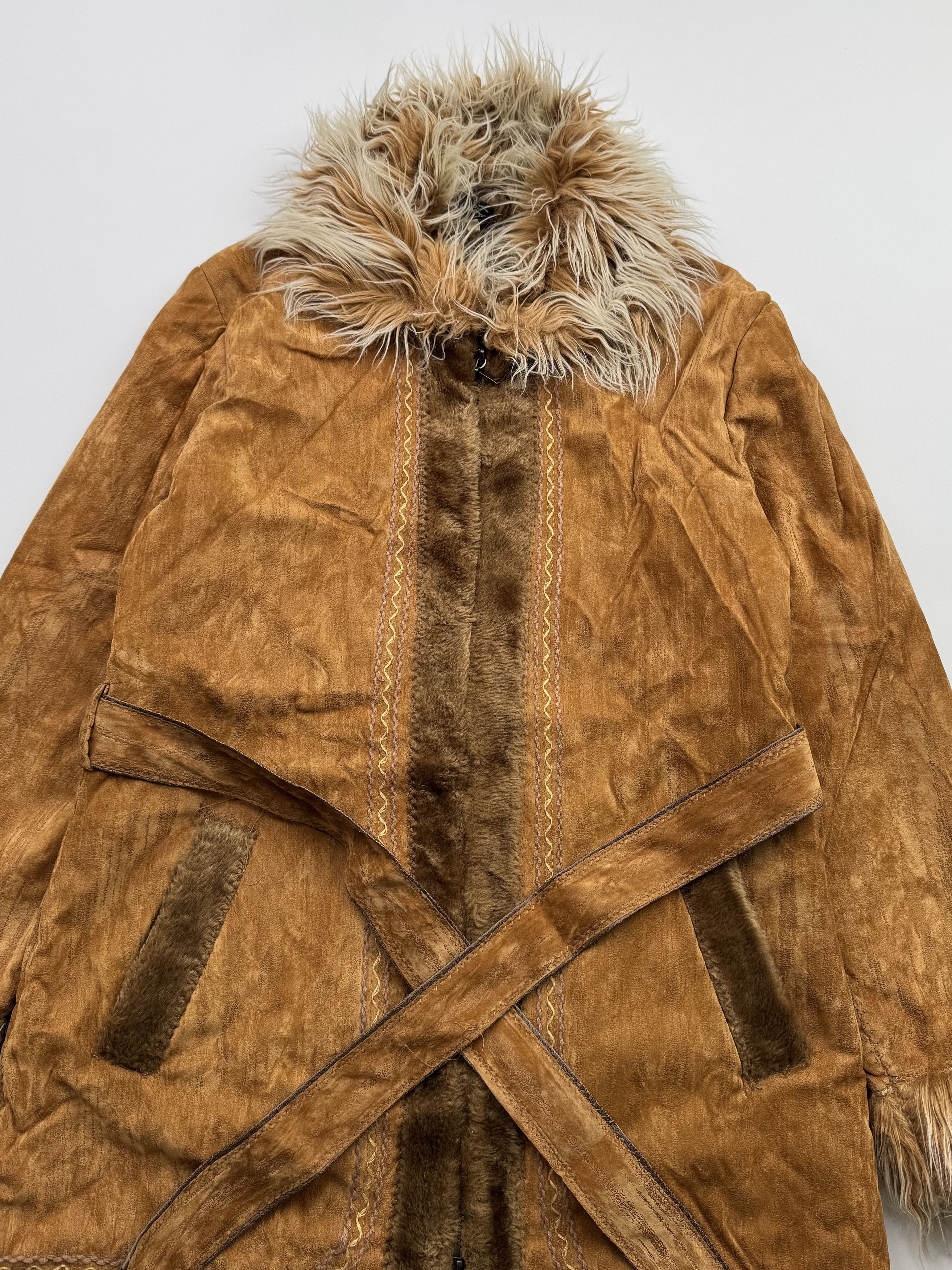 Japanese Brand Y2K Faux Sheepskin Coat With Faux Fur Details B327(V394)E2 Size M / US 6-8 / IT 42-44 - 4 Thumbnail