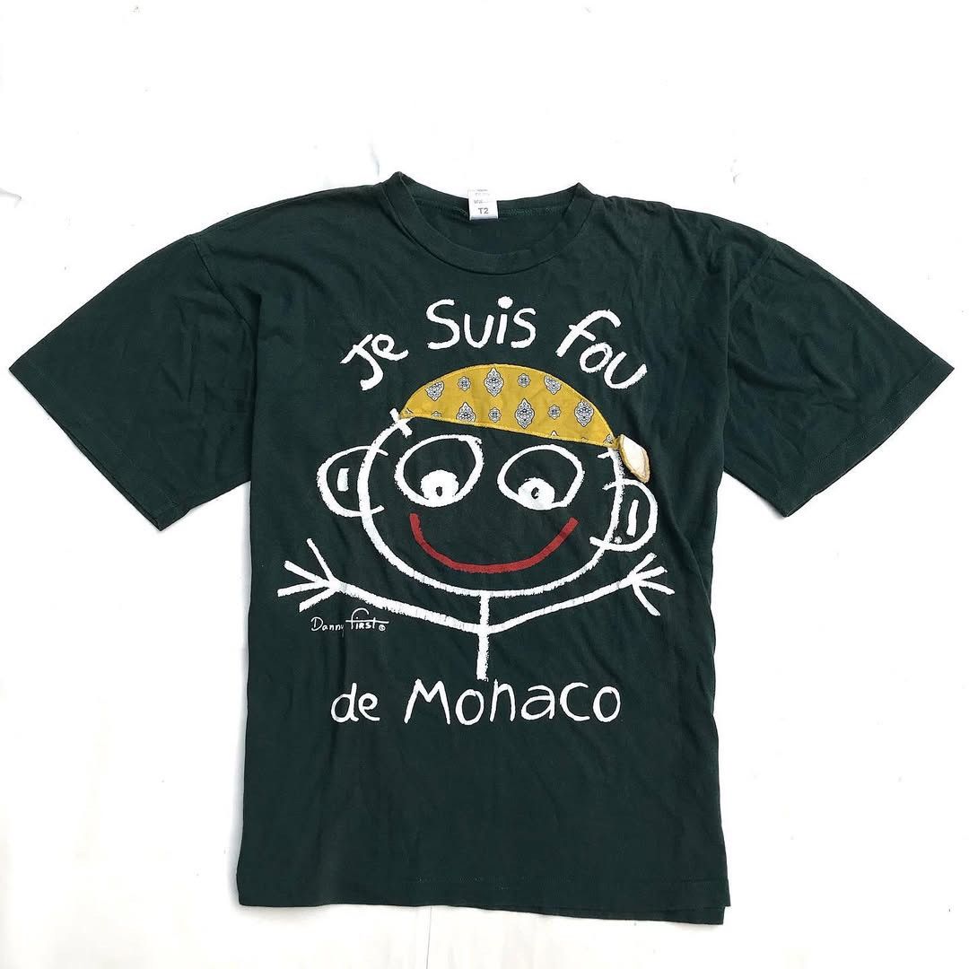 Vintage Vintage 90s Danny First T Shirt tee “Je suis Fou De Monaco Size US M / EU 48-50 / 2 - 1 Thumbnail